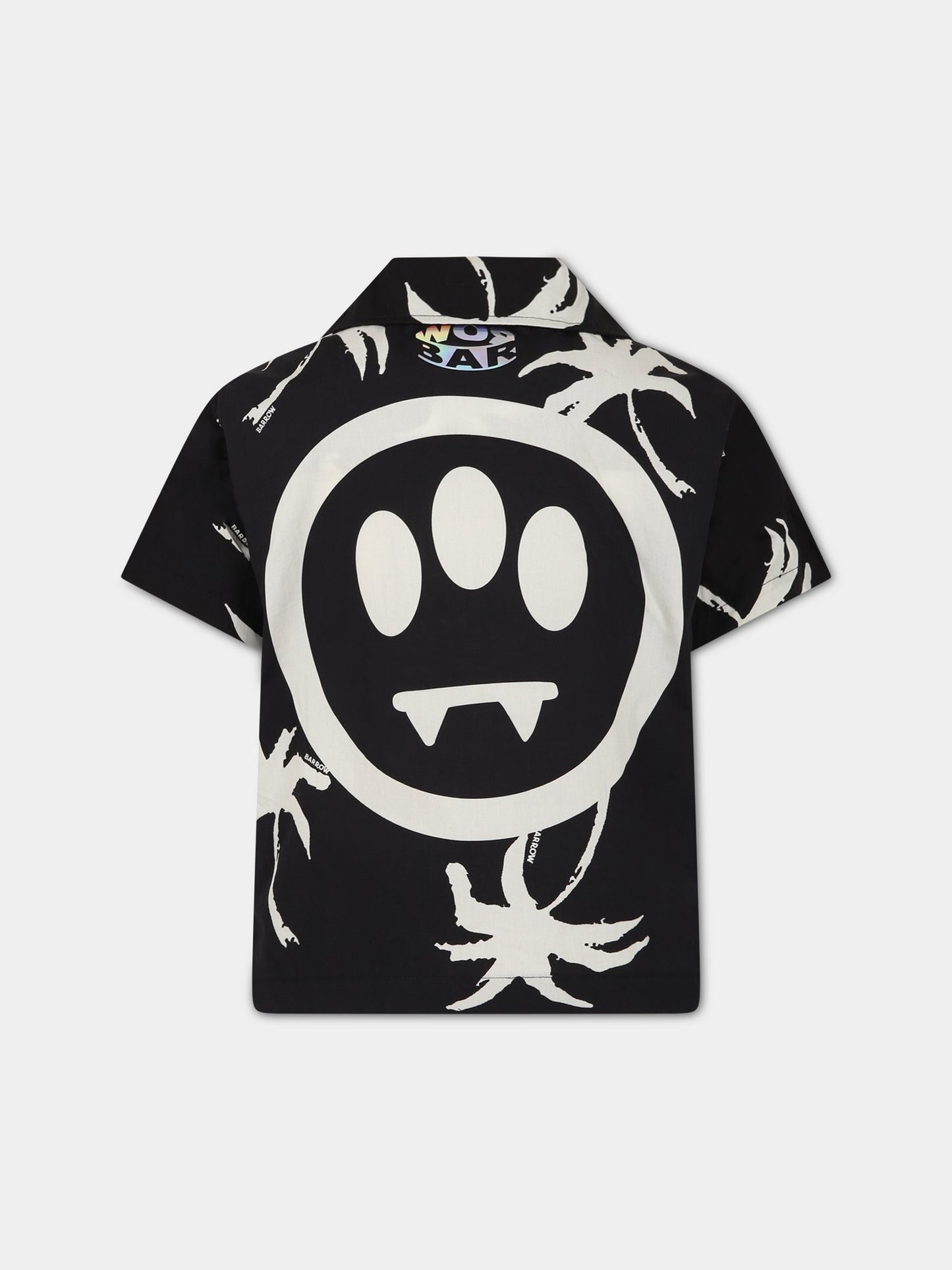 Camicia nero per bambino con logo,Barrow,032934 110