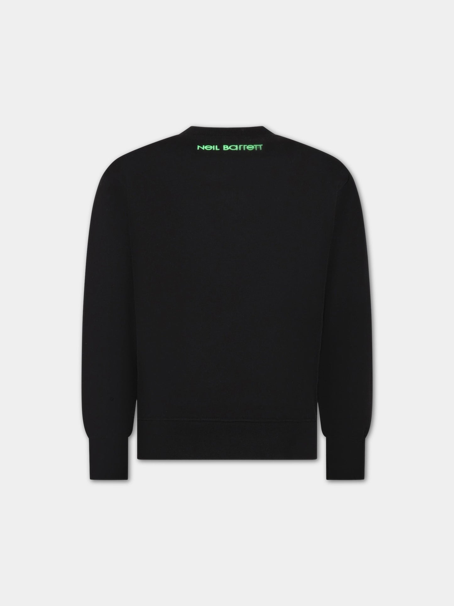 Felpa nera per bambino con iconiche saette,Neil Barrett Kids,033622 110/48