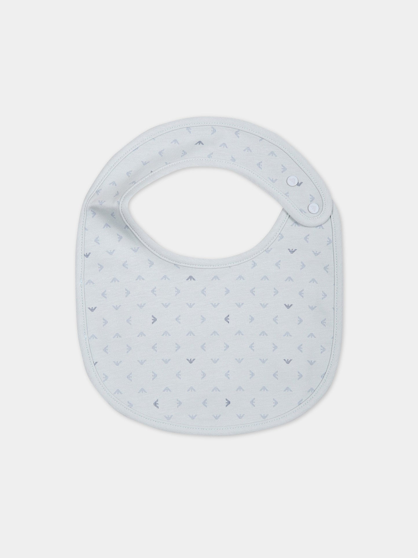 Set per neonato celeste con logo,Armani Junior,8NNV47 NJ05Z F705