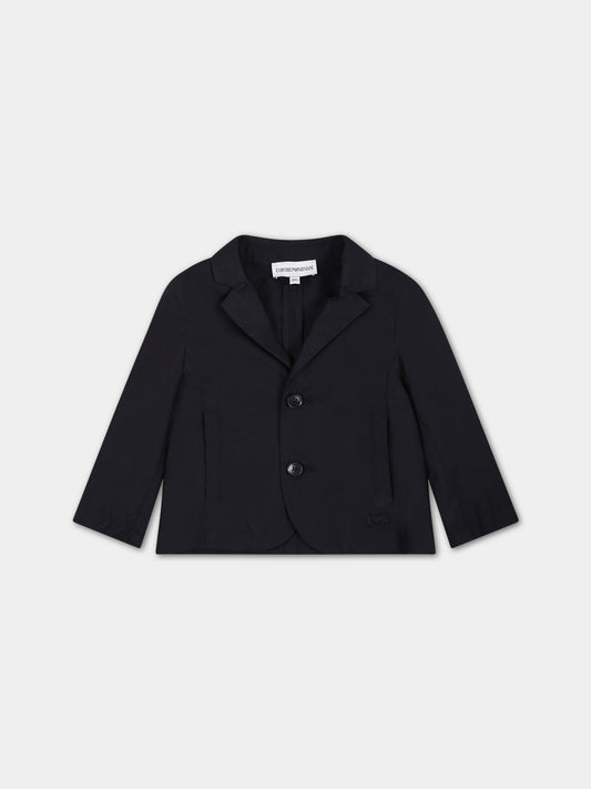 Giacca blu per bambino con logo,Armani Junior,3RHGJ5 4N7IZ 0920