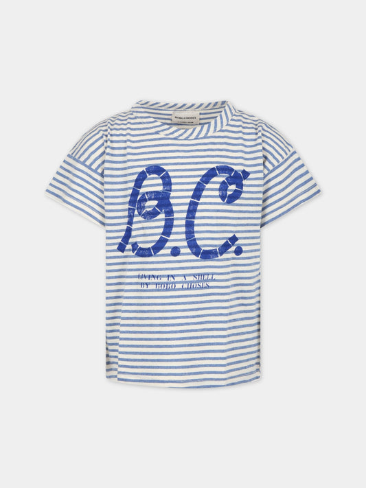 T-shirt multicolor per bambino con logo,Bobo Choses,123AC007