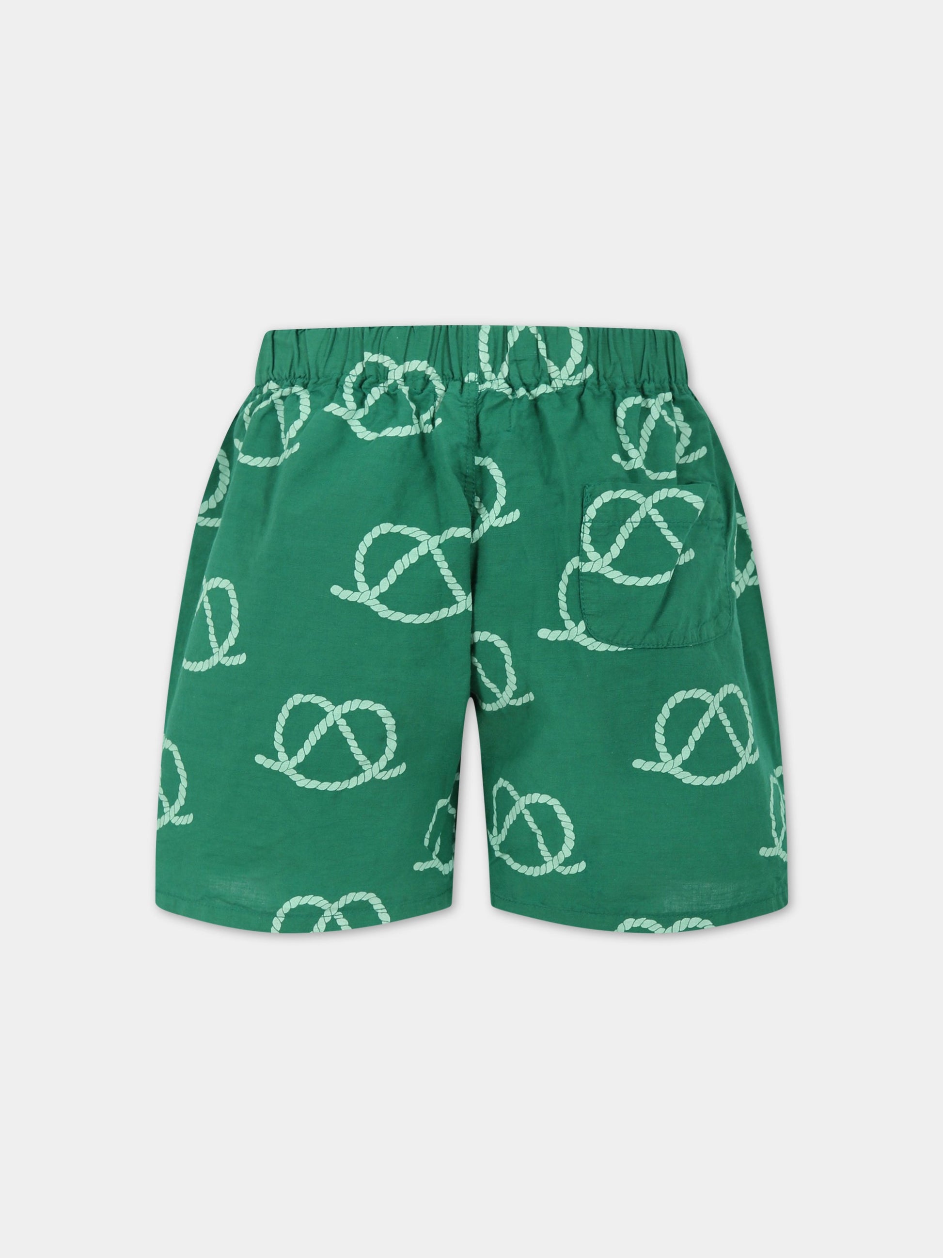 Shorts verde per bambino con logo,Bobo Choses,123AC078