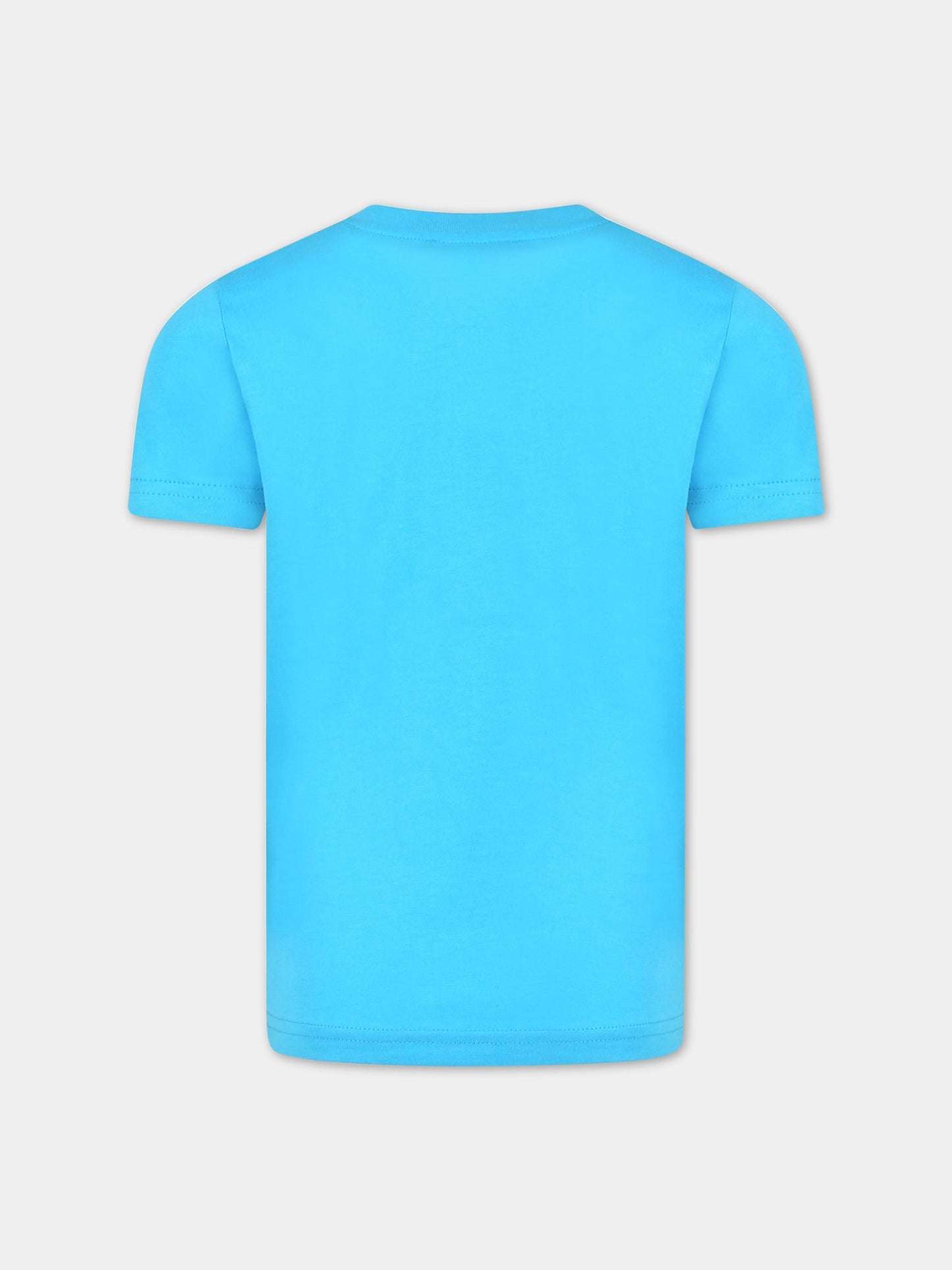 T-shirt azzurra per bambino con logo,Dsquared2,DQ1359 D00MV DQ818