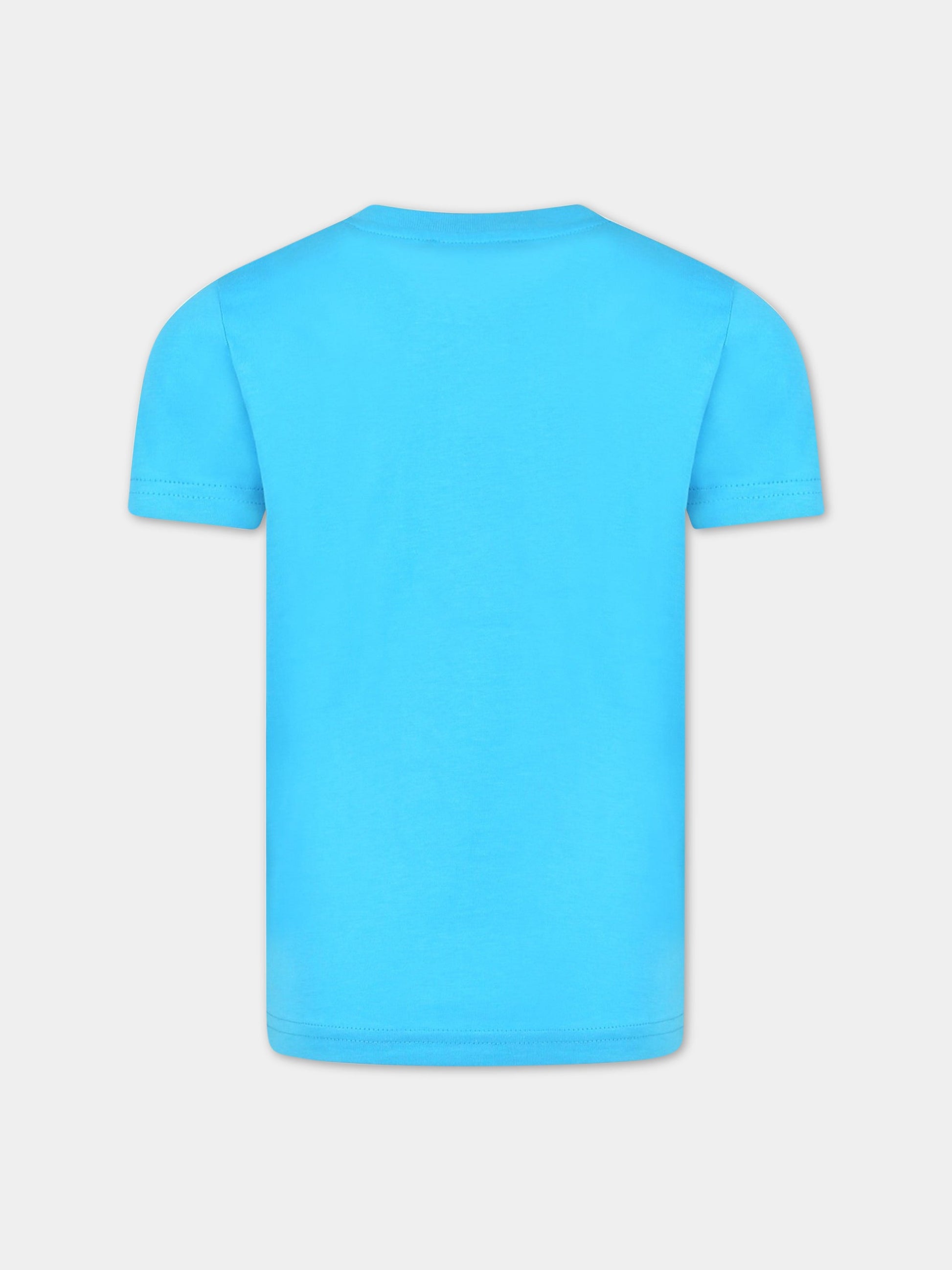 T-shirt azzurra per bambino con logo,Dsquared2,DQ1359 D00MV DQ818