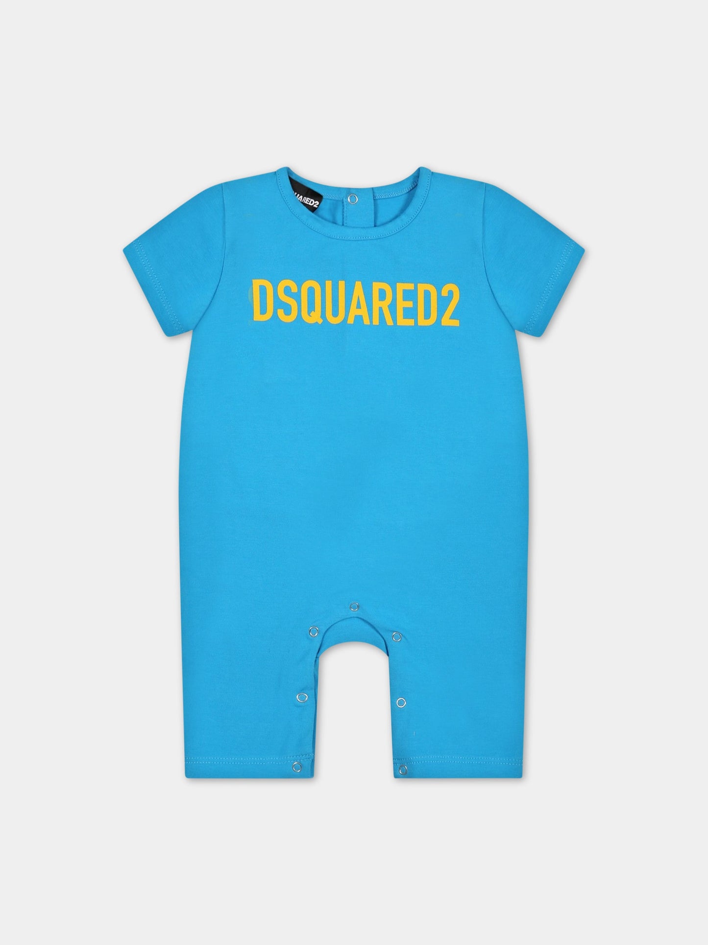 Pagliaccetto azzurro per neonato con logo,Dsquared2,DQ1776 D0A46 DQ817
