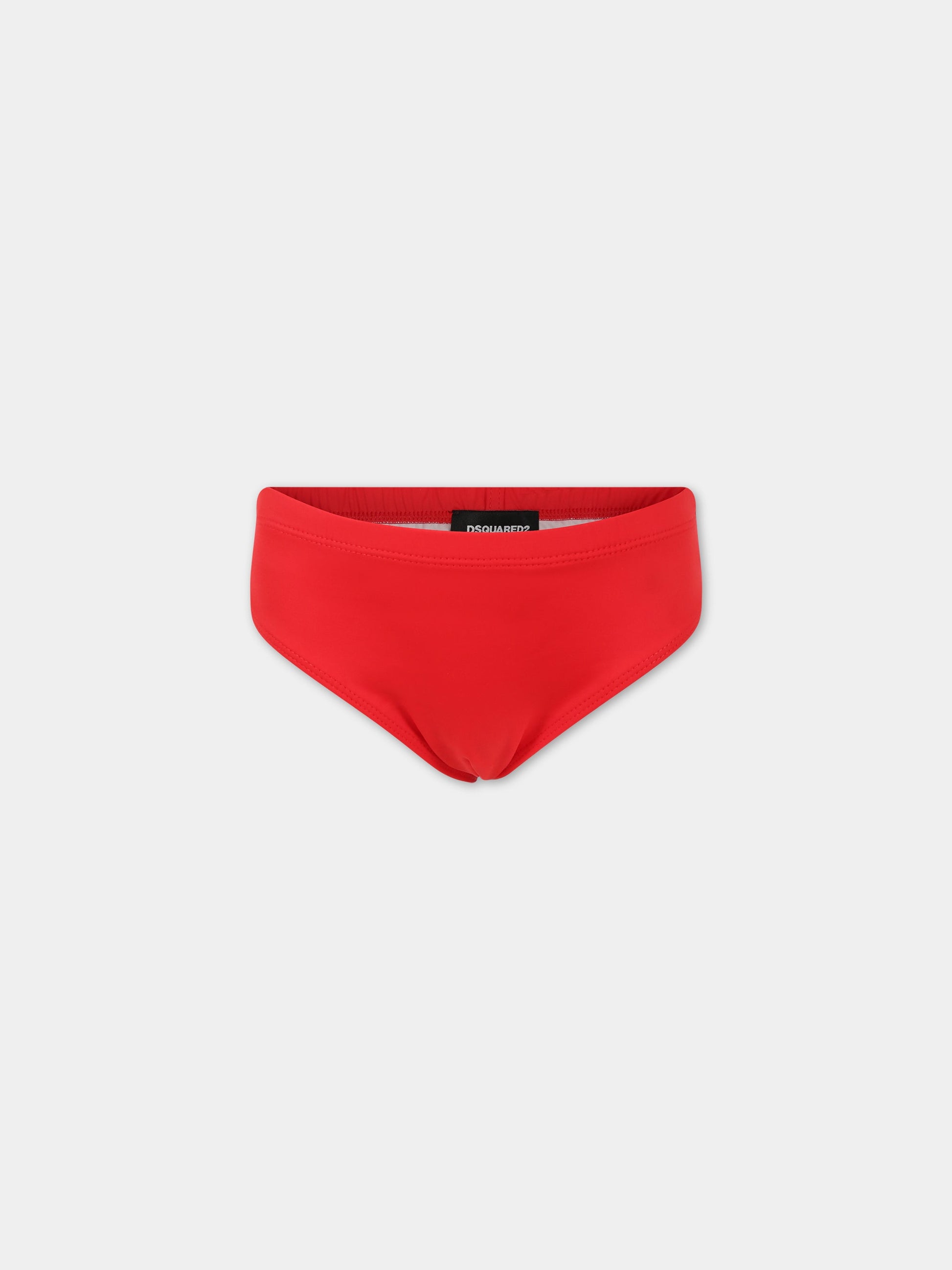 Slip-mare rosso per neonato con logo,Dsquared2,DQ1784 D0A4F DQ413