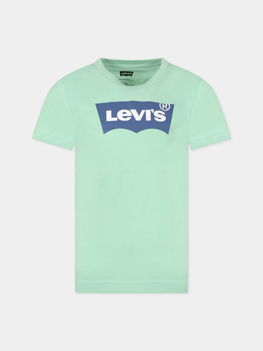 T-shirt verde per bambini con logo,Levi's Kids,LK8E8157 8E8157 ECV