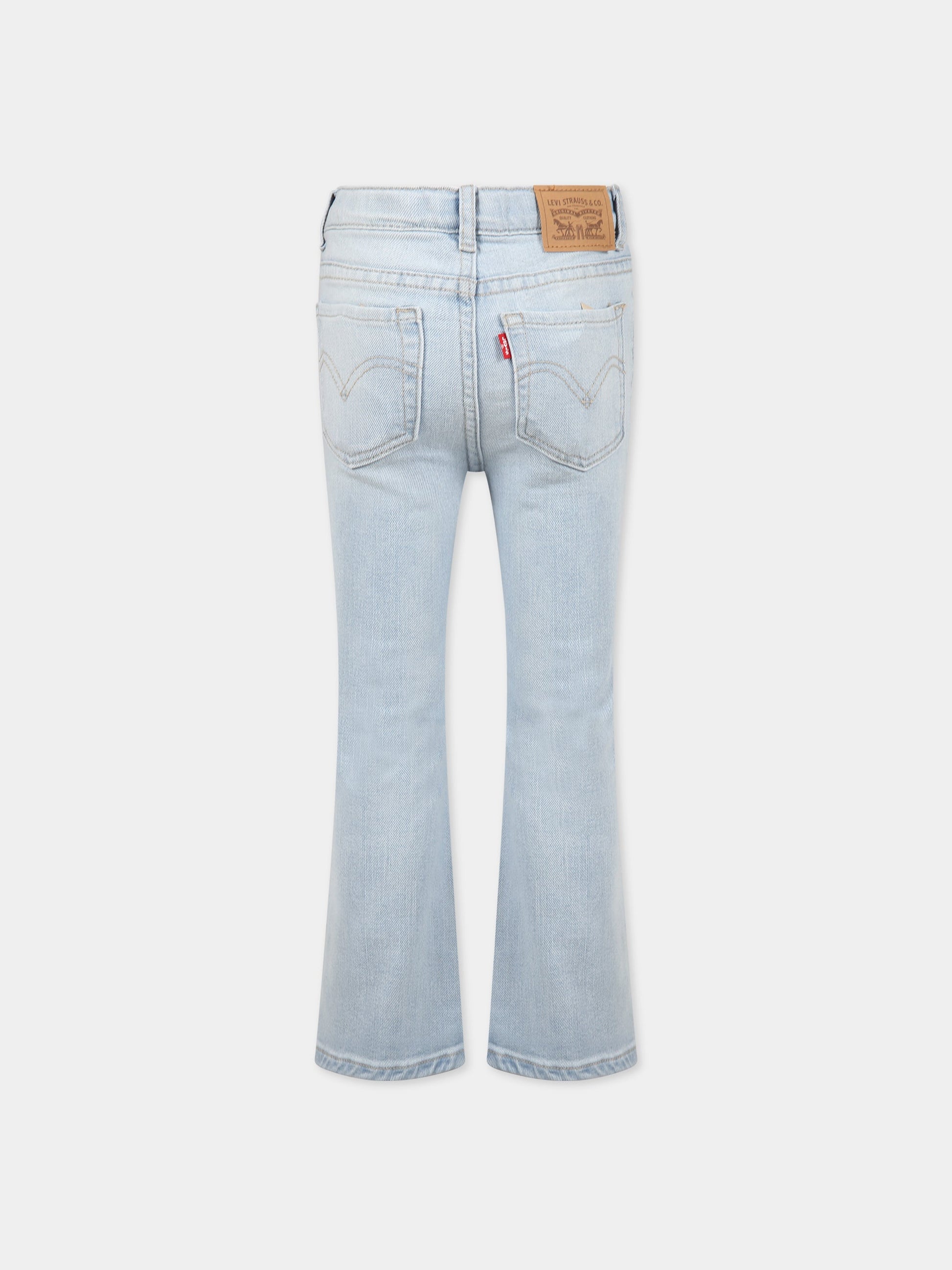 Jeans celeste per bambina con patch logo,Levi's Kids,LK3EG970 3EG970 L6Q