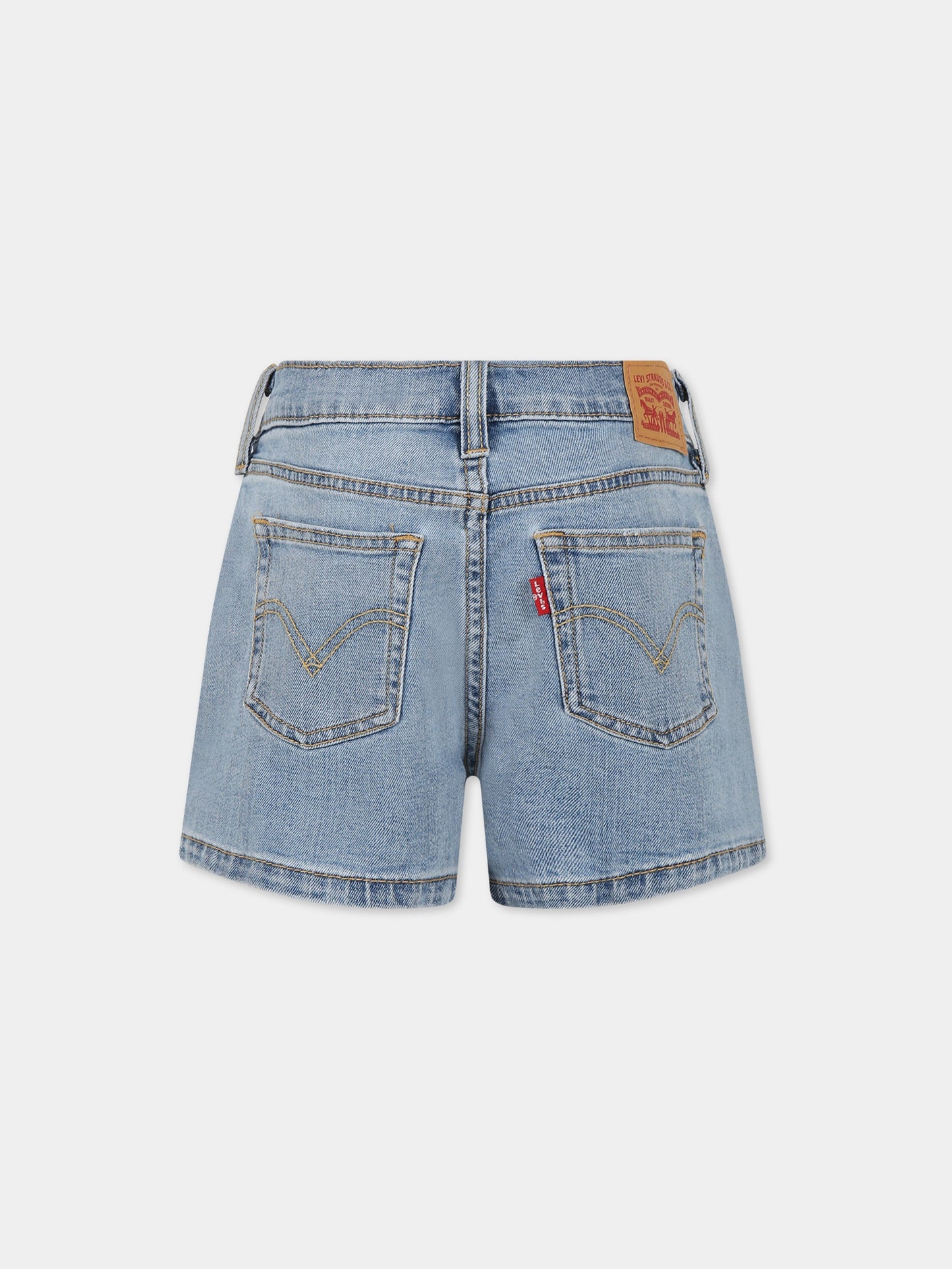 Shorts celesti per bambina con logo,Levi's Kids,LK4EH878 4EH878 L6Z