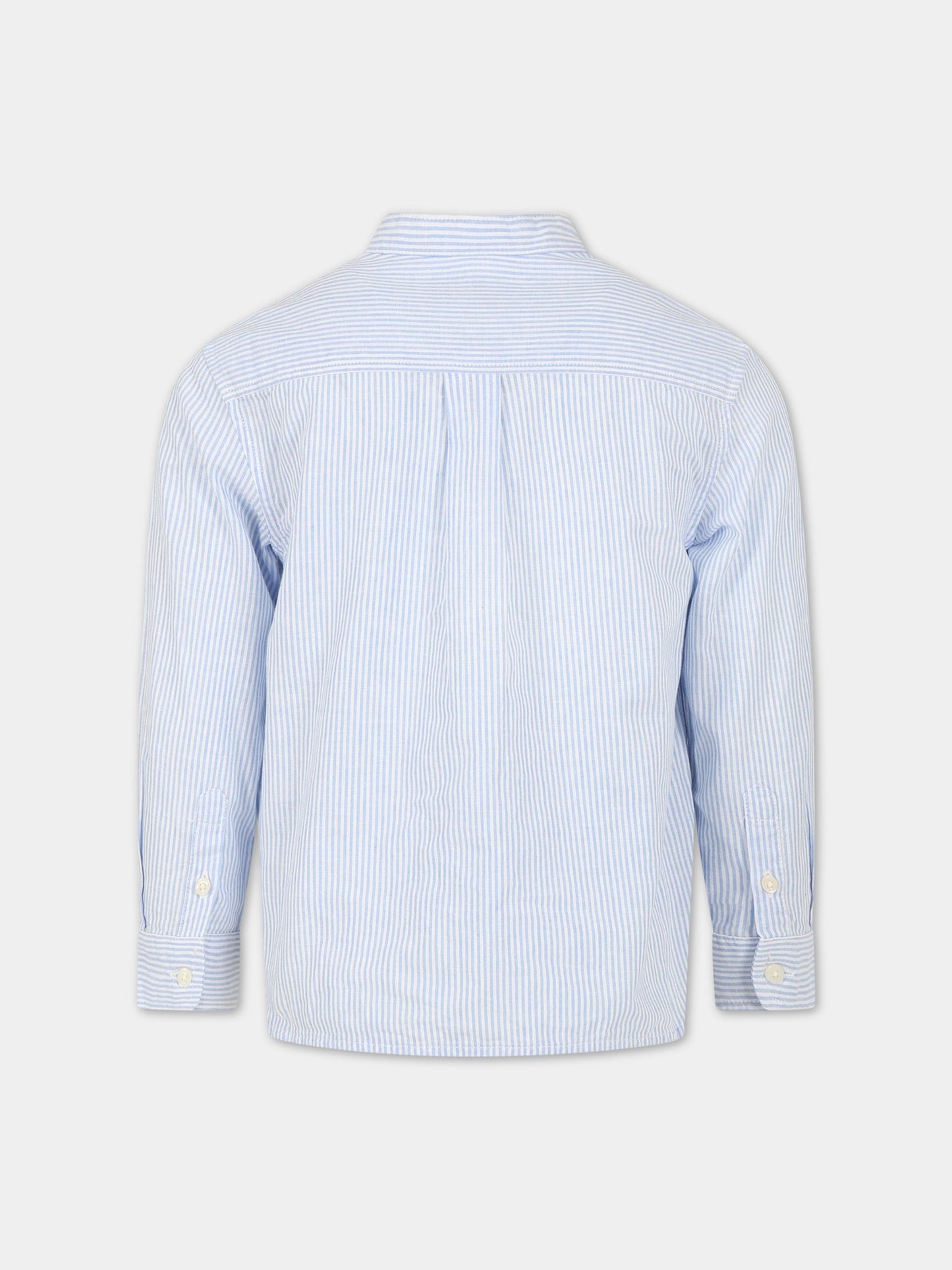 Camicia celeste per bambino con logo,Woolrich Kids,CFWKSI0059MRUT3377 3145