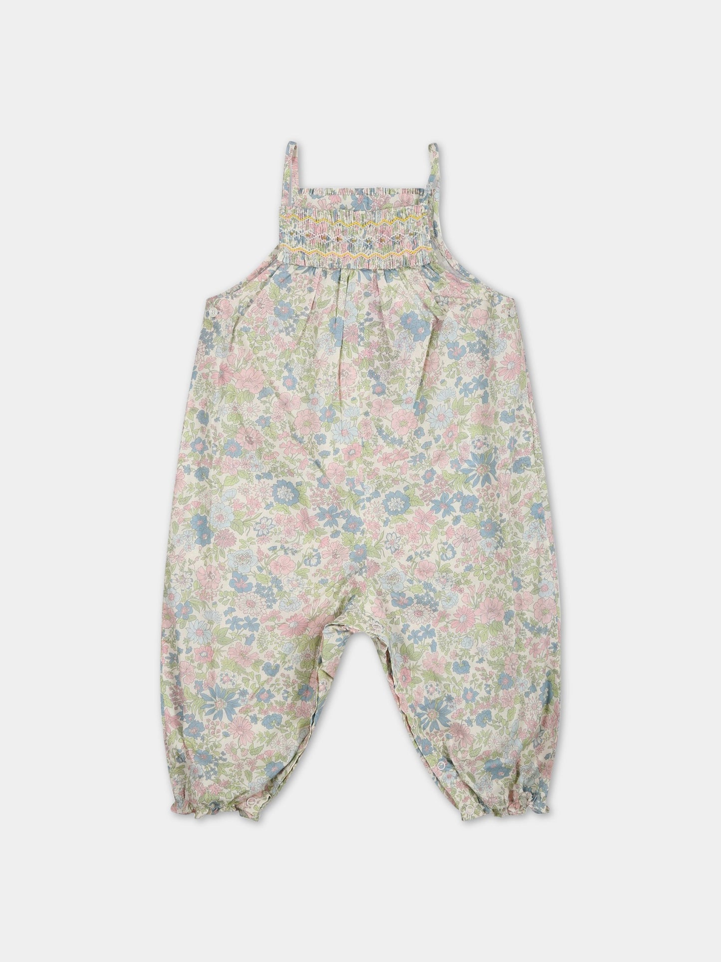 Salopette multicolor per neonata con stampa,Bonpoint,S03XPAW00100 520