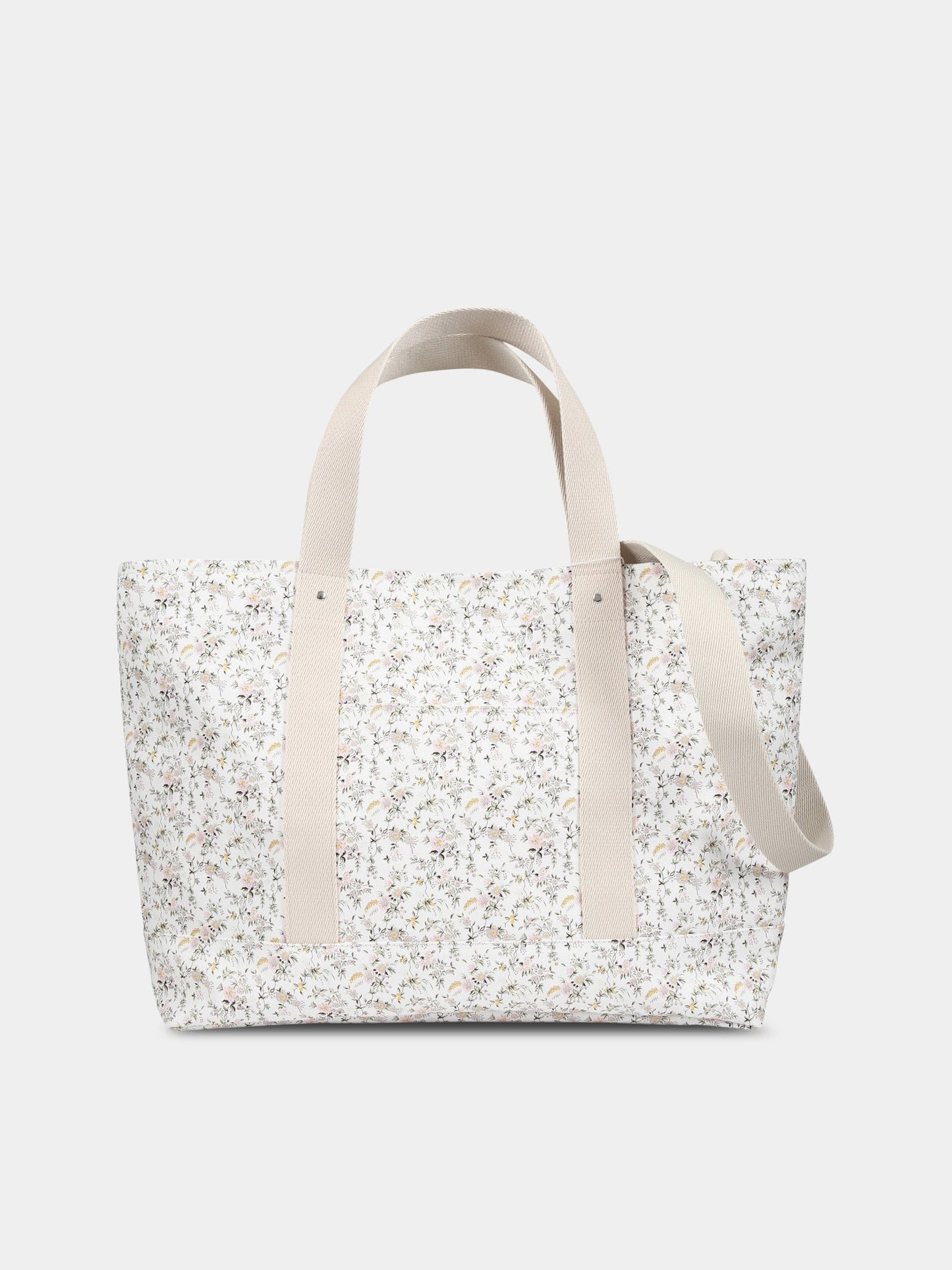 Borsa-mamma bianco per neonata con stampa floreale,Bonpoint,S03ZBAW00100 502B