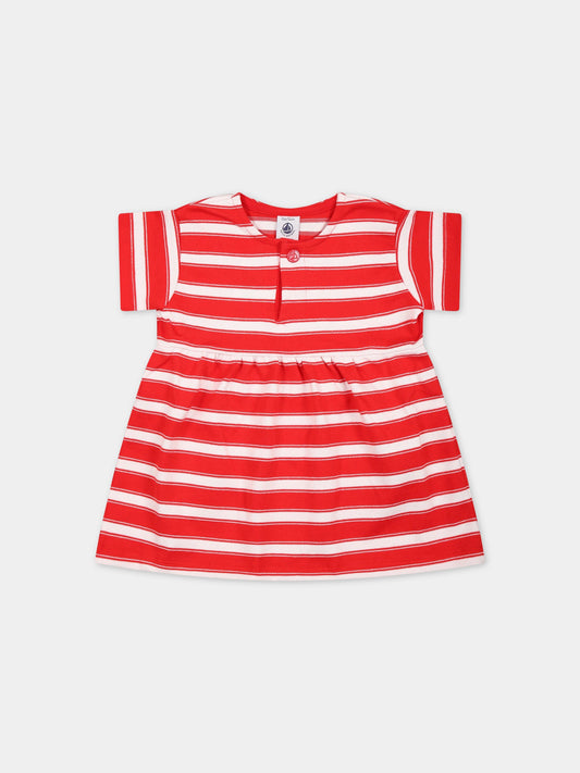 Vestito multicolor per neonata,Petit Bateau,A0753 PEPS/MARSHMALLOW