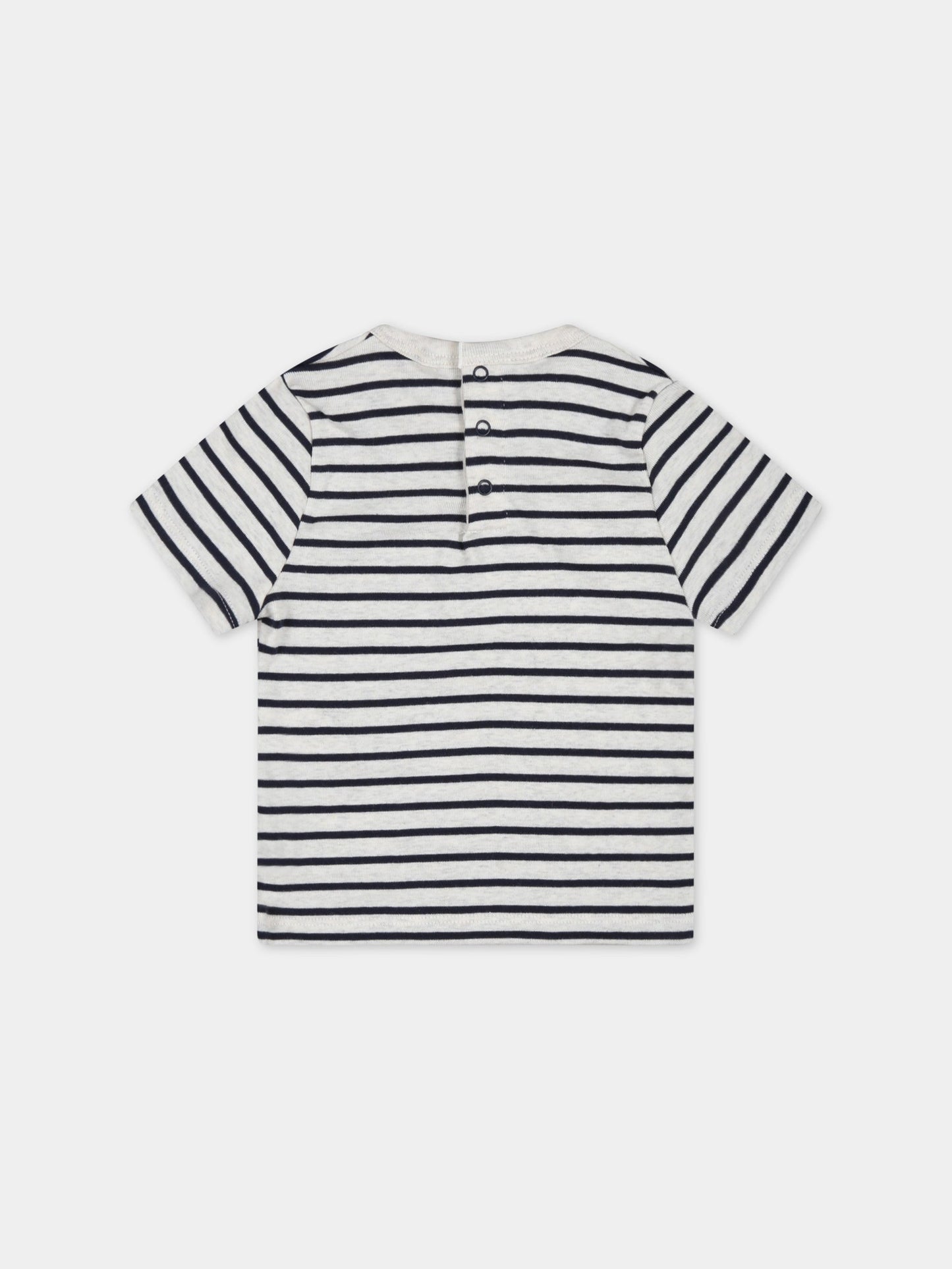 T-shirt multicolor per neonato con logo,Petit Bateau,A076X MONTELIMAR/PEPS
