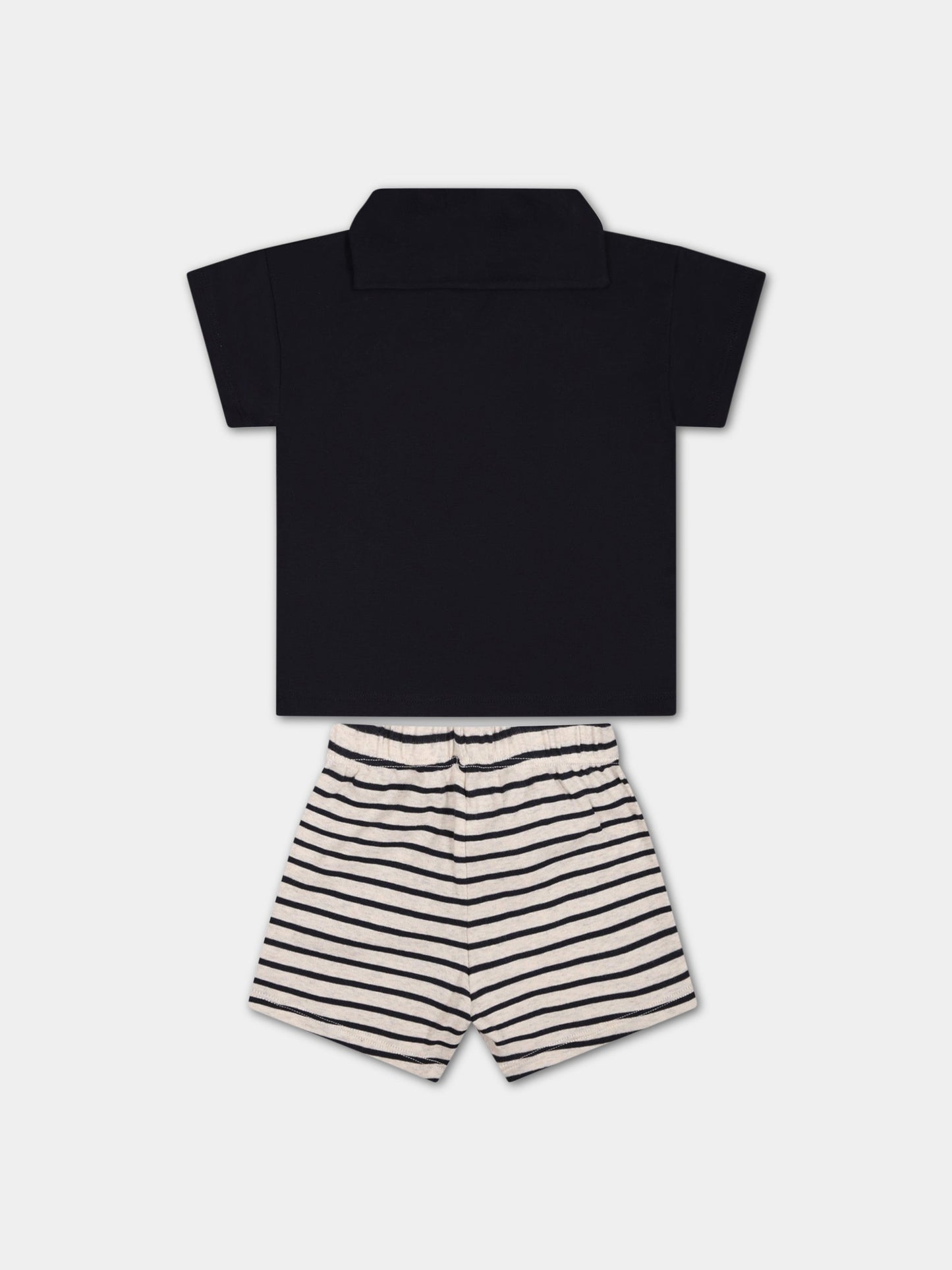 Completo multicoor per neonato con logo,Petit Bateau,A076K SMOKING/MONTELIMAR