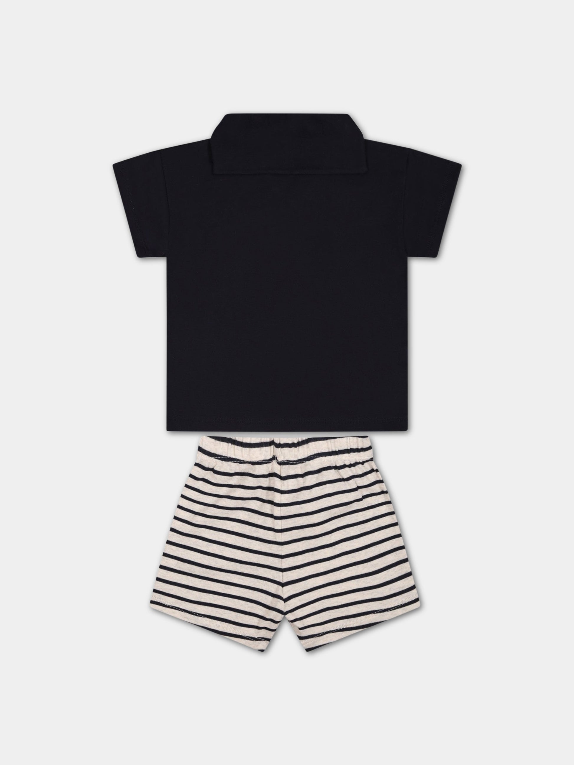 Completo multicoor per neonato con logo,Petit Bateau,A076K SMOKING/MONTELIMAR