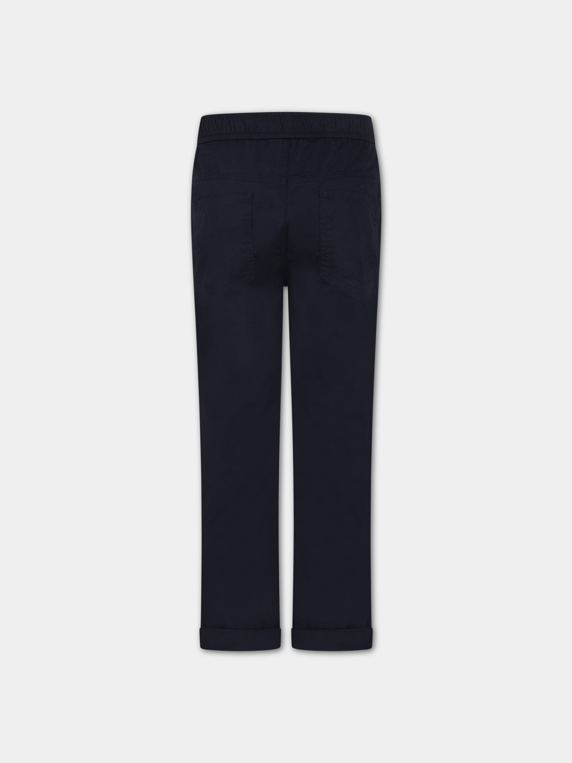 Pantaloni blu per bambino con logo bianco,Petit Bateau,A06Q6 SMOKING