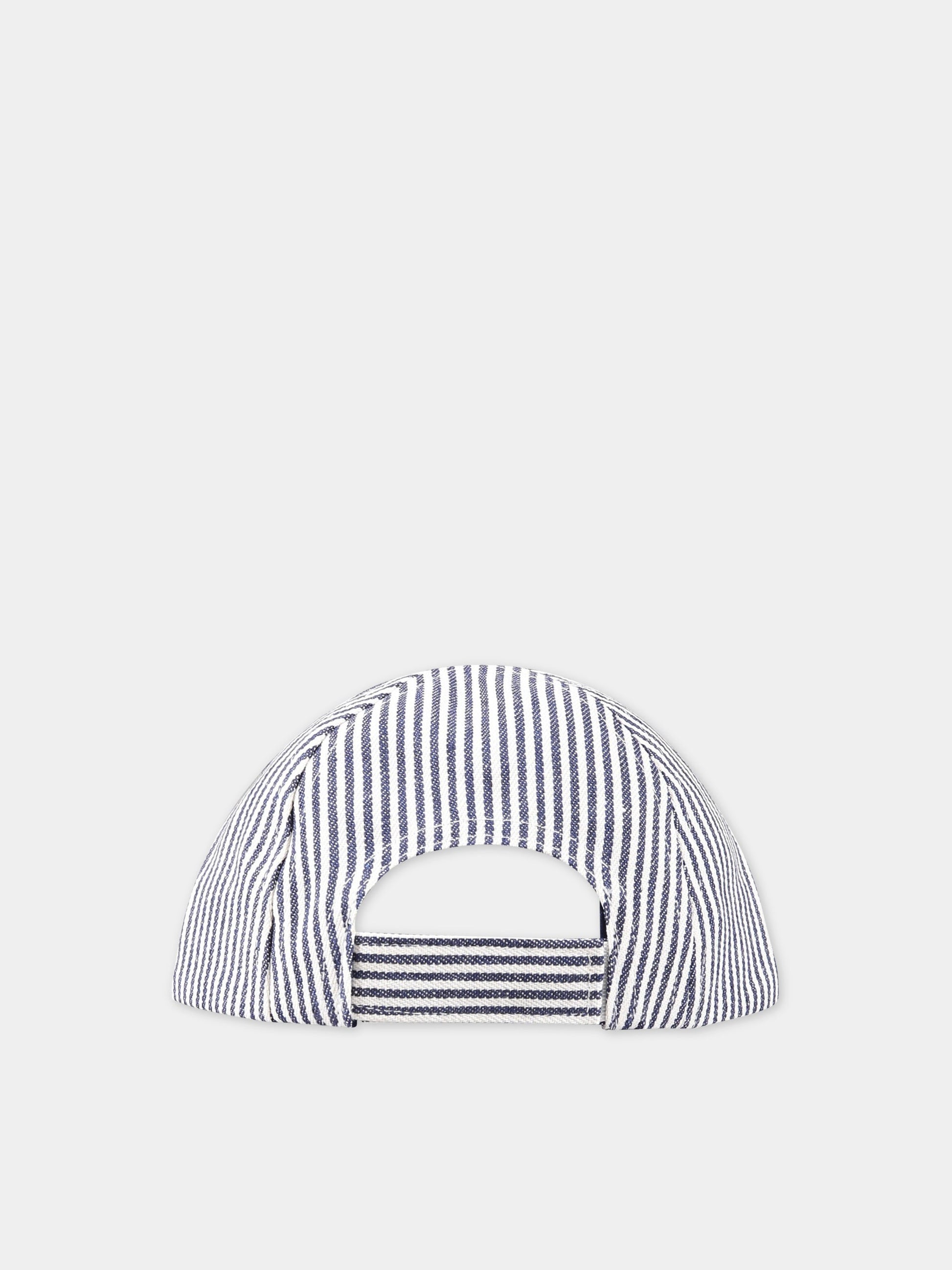 Cappello multicolor neonato con scritta  Petit Bateau family  ,Petit Bateau,A06QU MEDIEVAL/MARSHMALLOW