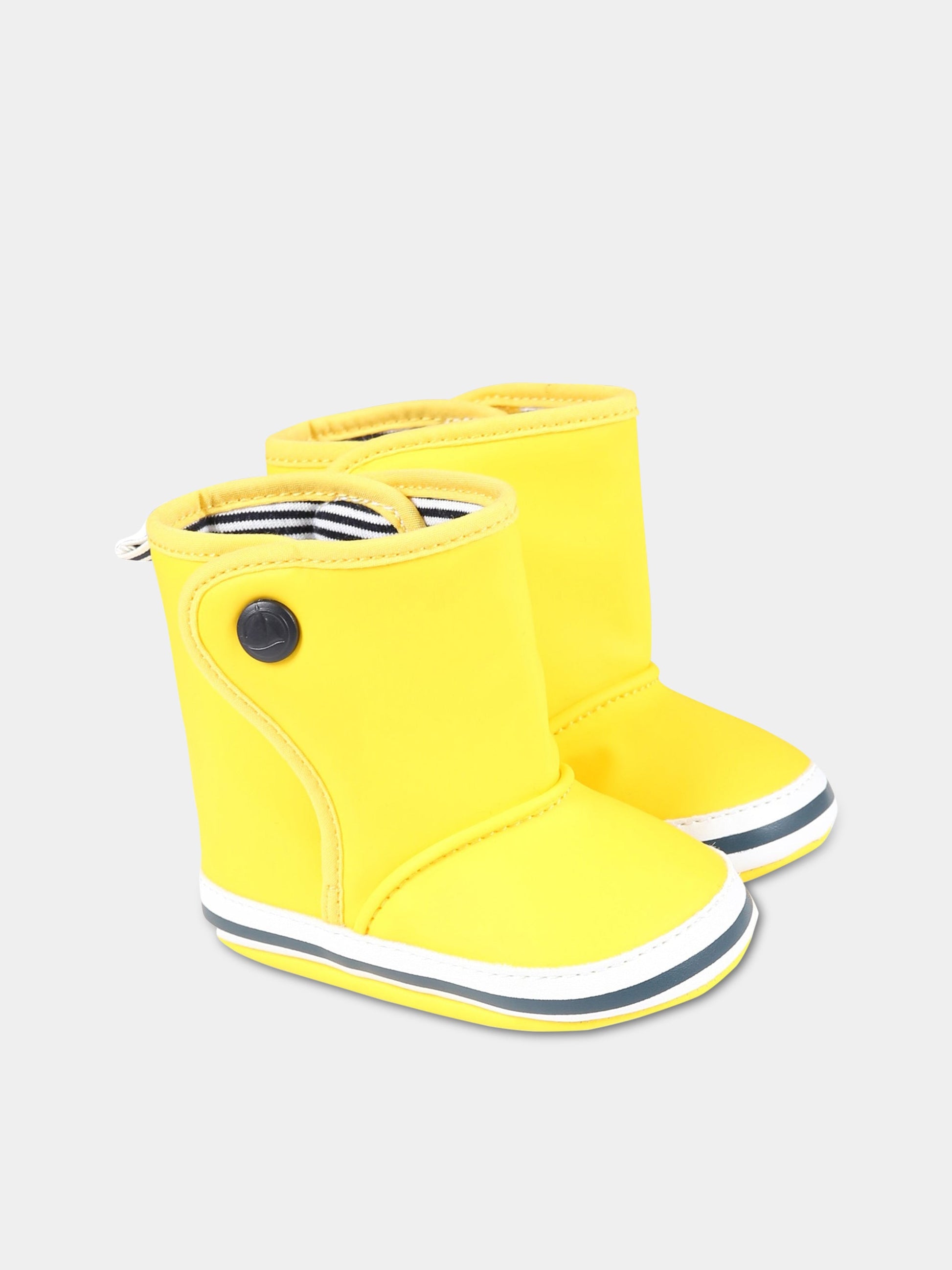 Stivali gialli per neonati,Petit Bateau,A076N JAUNE