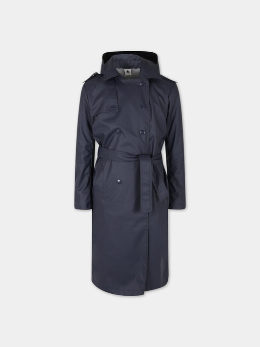 Trench blu  donna,Petit Bateau,A06N1 SMOKING
