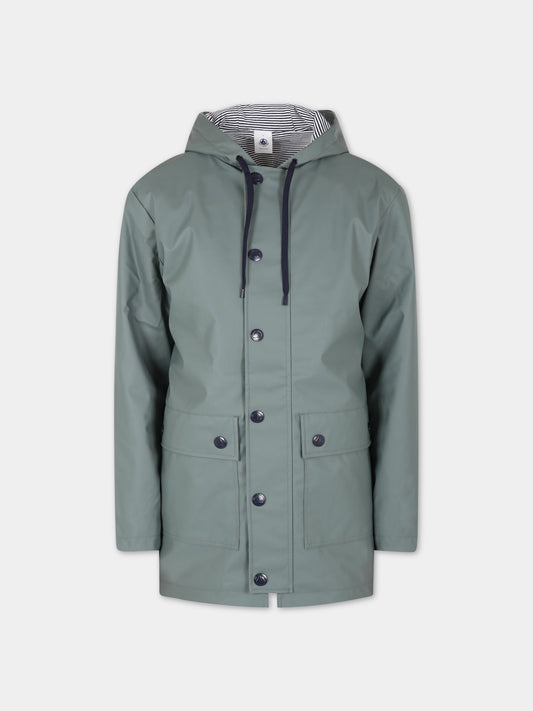 Impermeabile verde per bambini,Petit Bateau,A03MP THUYA