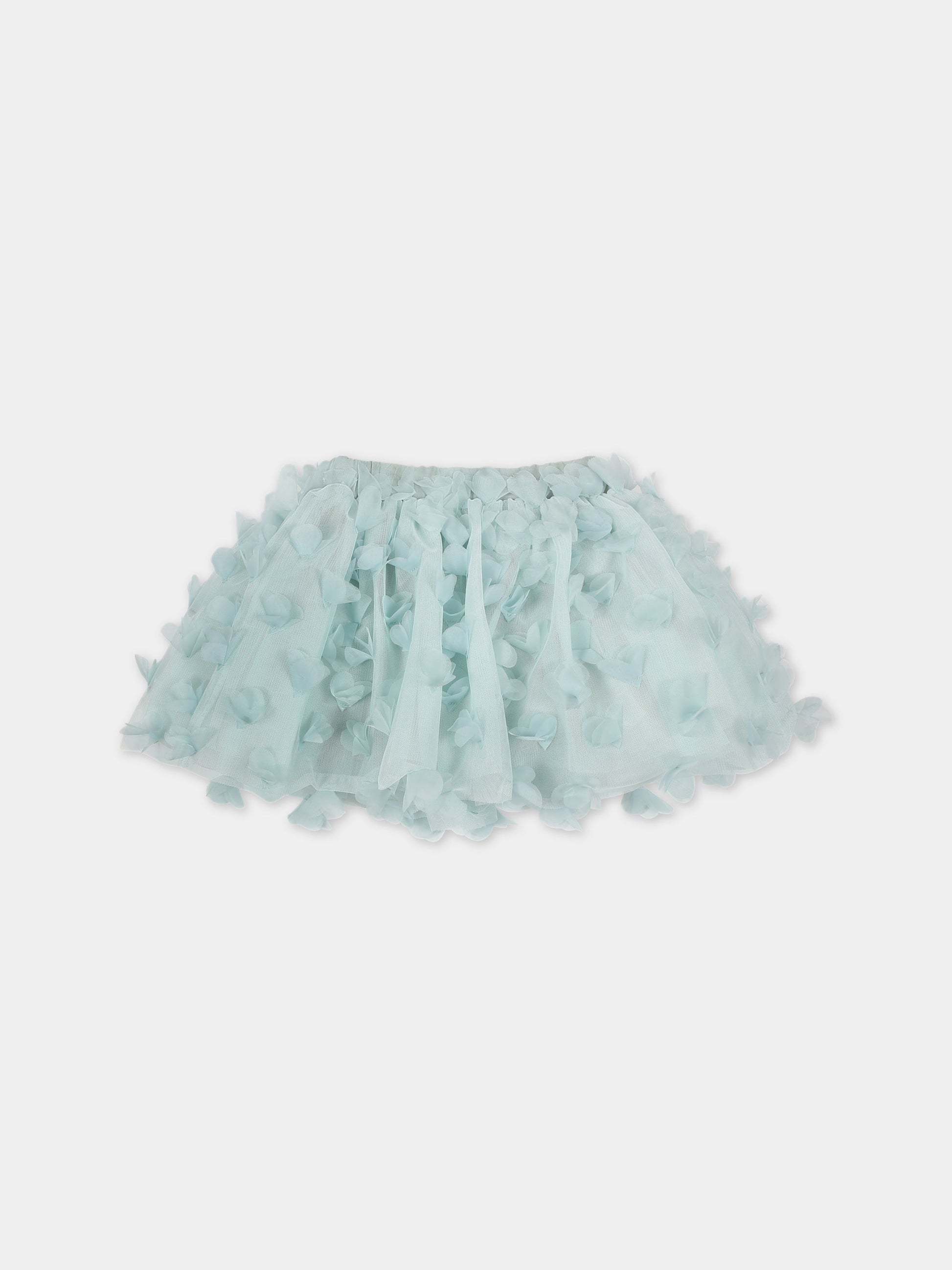 Gonna verde per neonata con applicazioni in tulle,Simonetta,SS7001 T0041 708