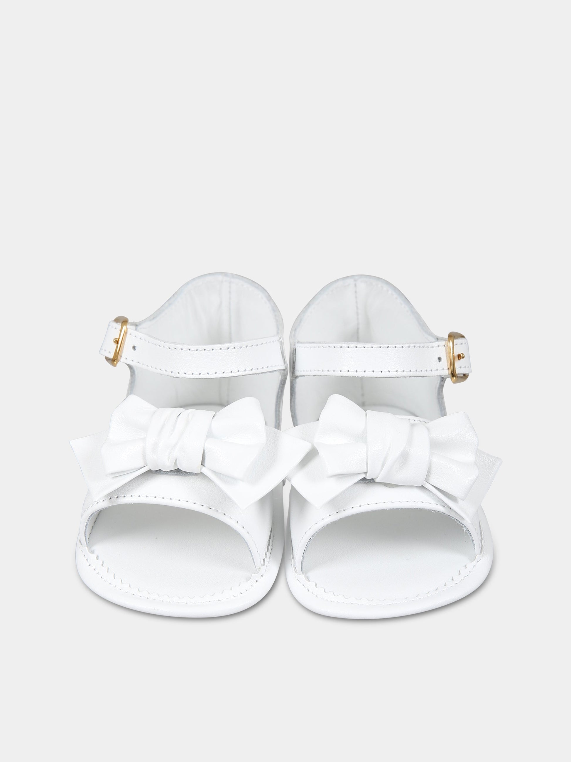 Sandali bianco per neonata con logo,Balmain Kids,BS0016 Y0051 100
