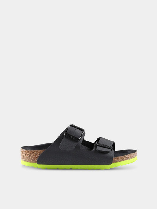 Sandali neri  Arizona Eva  per bambino con suola verde,Birkenstock,1022369