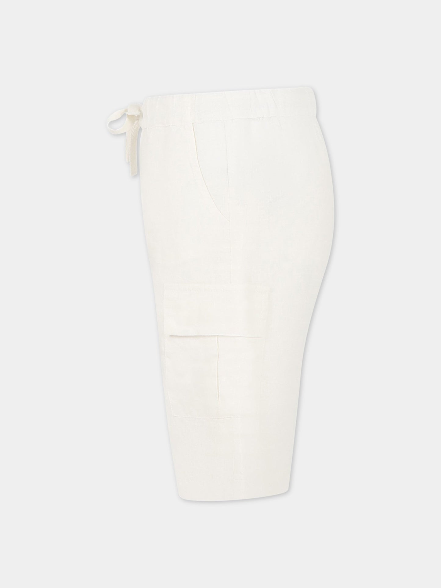 Bermuda avorio per bambino in lino,Zhoe & Tobiah,LIN4 1