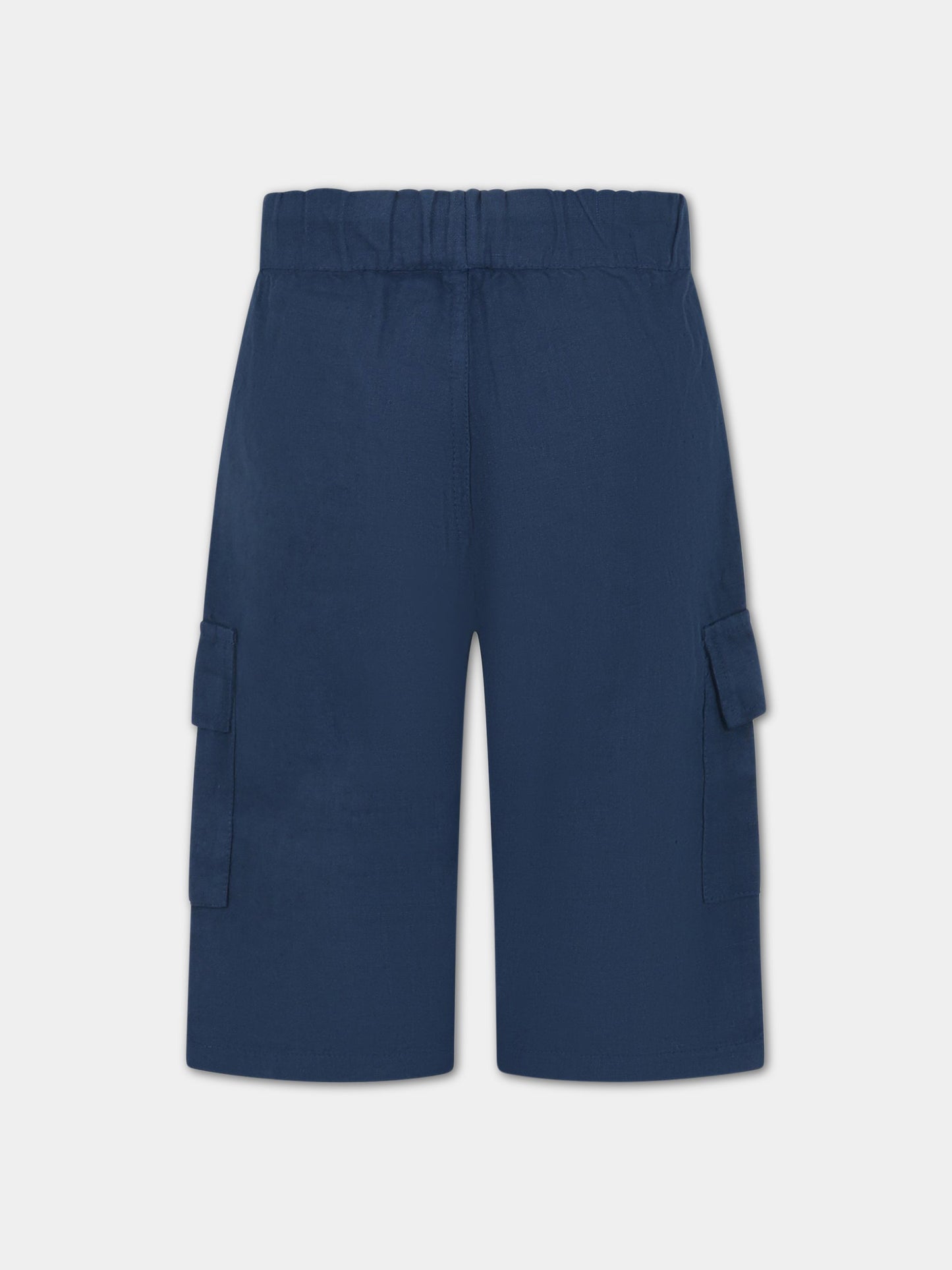 Bermuda blu per bambino in lino,Zhoe & Tobiah,LIN4 11