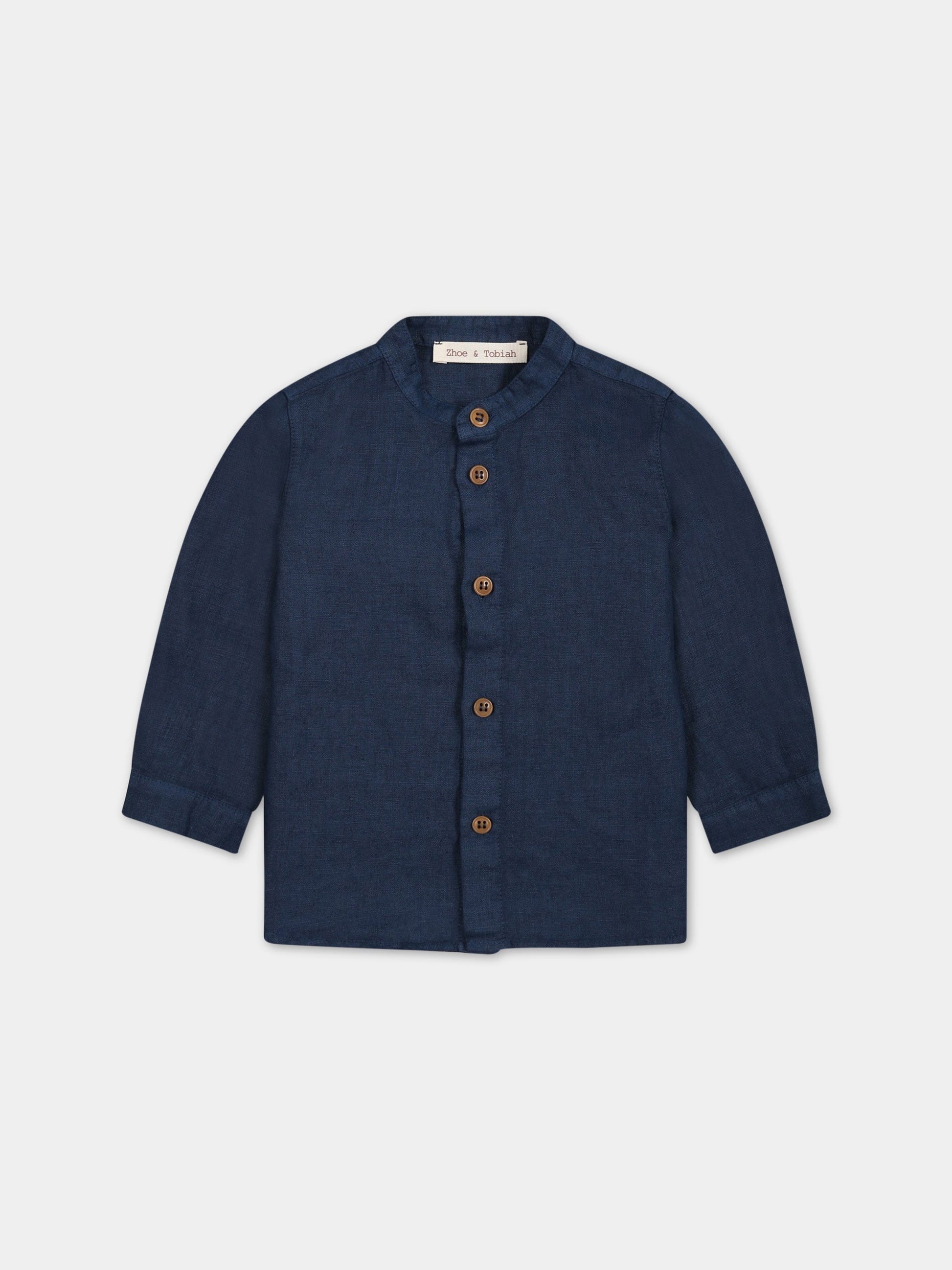 Camicia blu per neonato,Zhoe & Tobiah,LIN3 11
