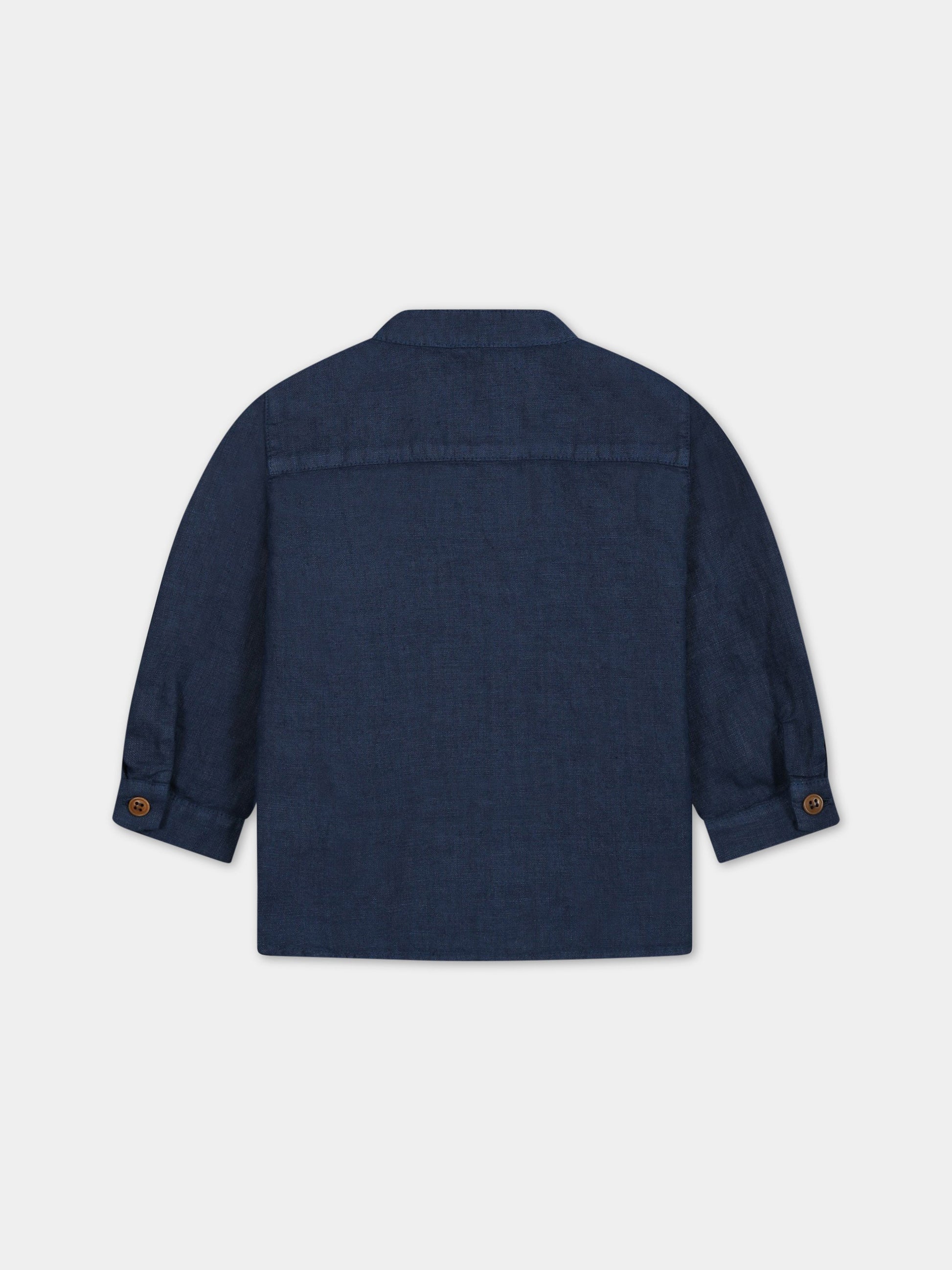 Camicia blu per neonato,Zhoe & Tobiah,LIN3 11