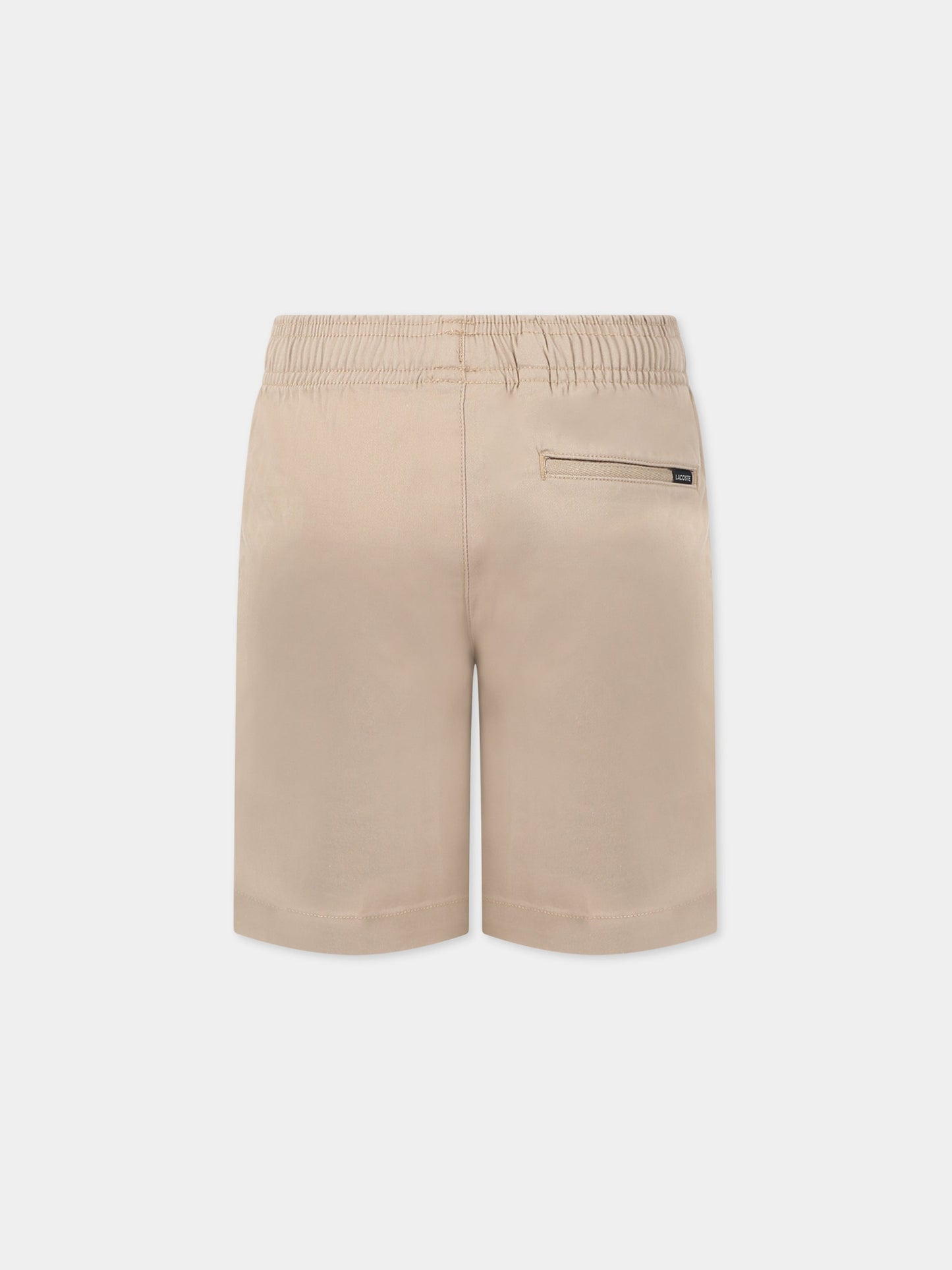 Shorts beige per bambino con iconico coccodrillo,Lacoste,FJ5242 WU7