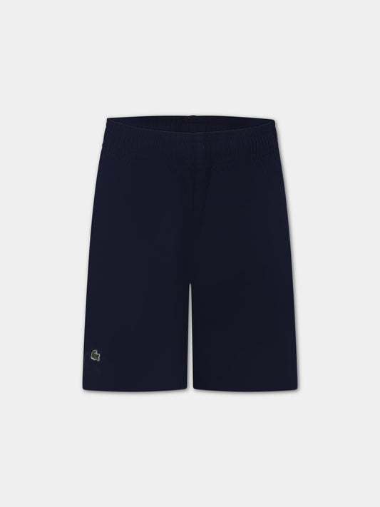 Shorts blu per bambino con iconico coccodrillo,Lacoste,FJ5242 166