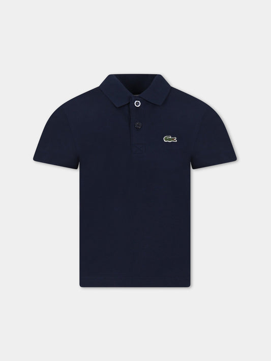 Polo blu per bambino con iconico logo,Lacoste,DJ0642 166