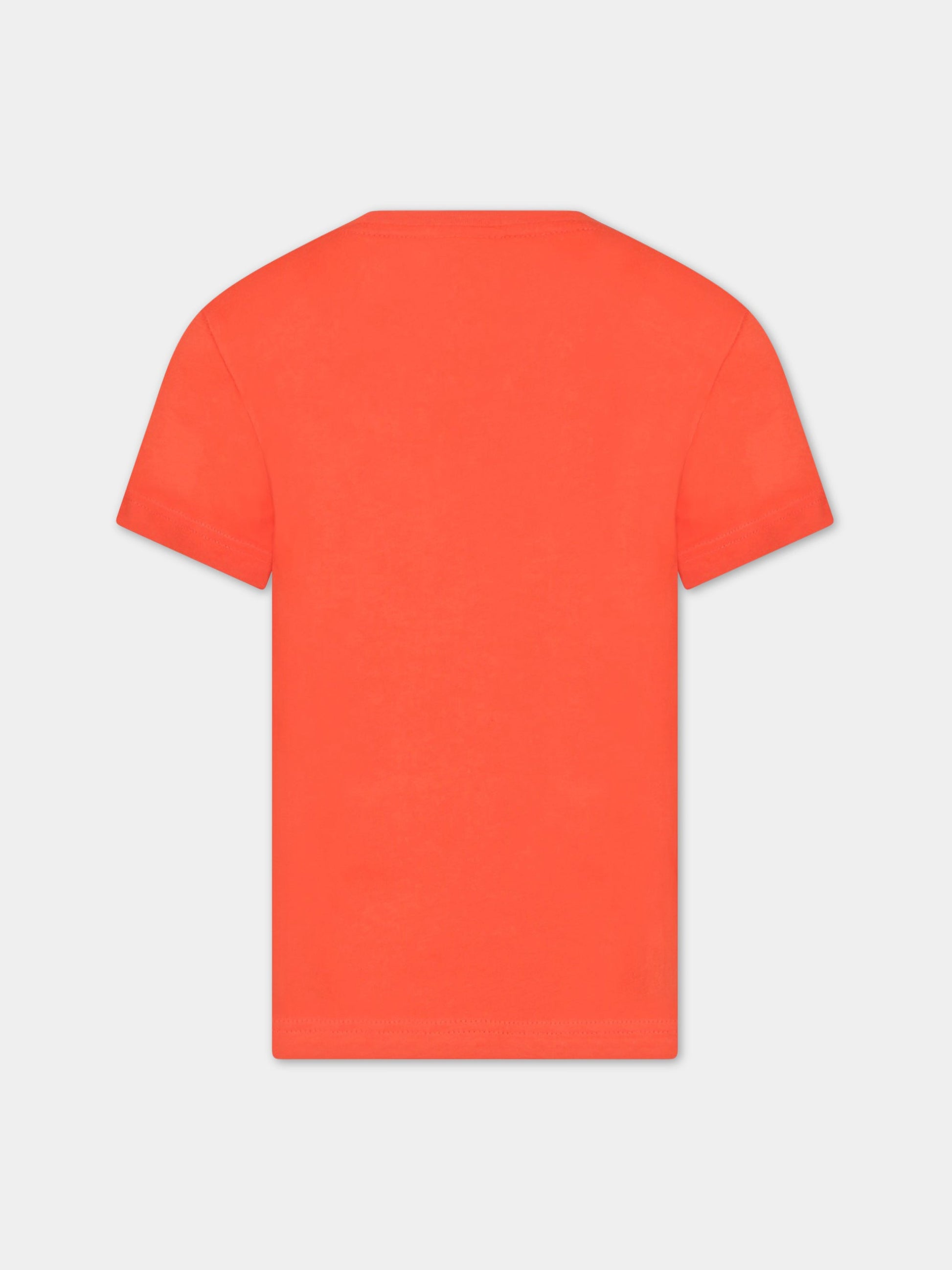 T-shirt rossa per bambino con logo iconico,Lacoste,TJ1442 02K