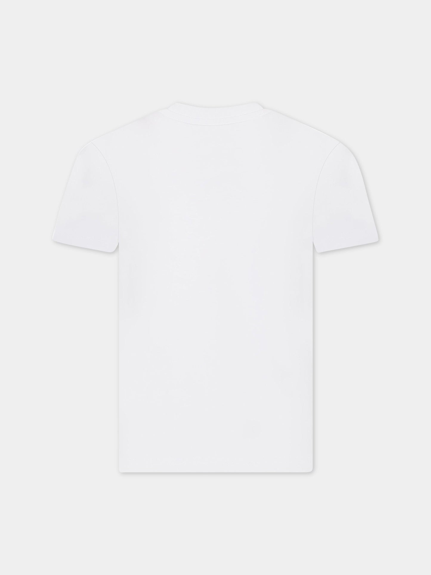 T-shirt bianca per bambino con logo e stampa,Dsquared2,DQ1625 D004G DQ100