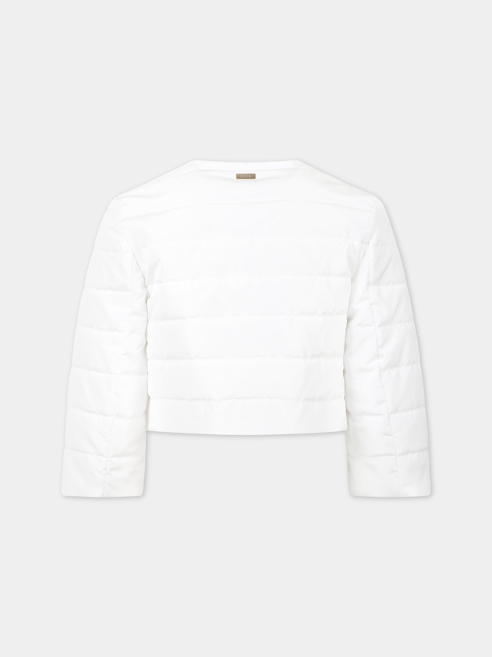 Piumino bianco per bambina con logo,Herno Kids,GI000071G 20045 1000