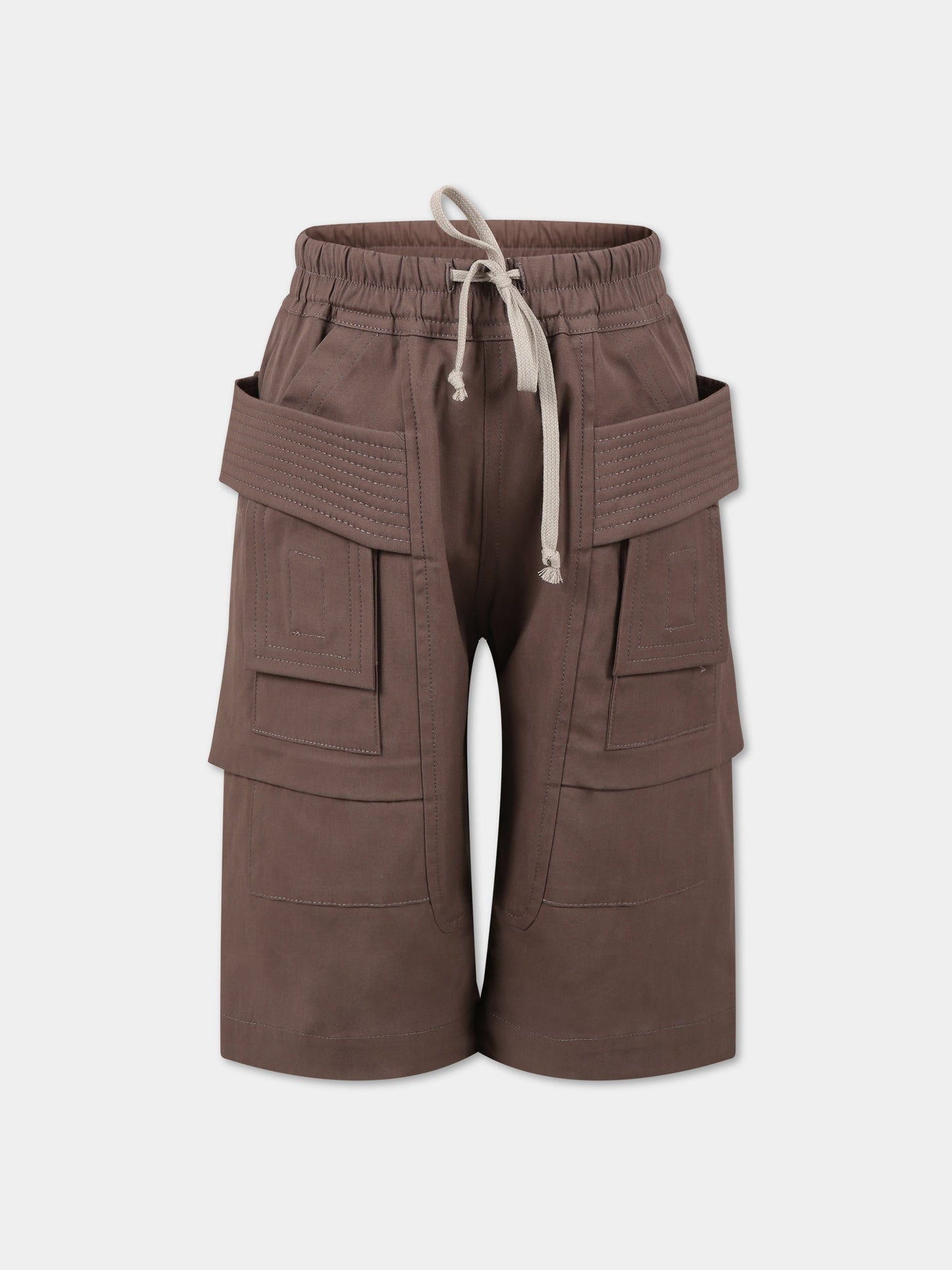 Shorts marrone per bambino,Rick Owens,BG01C7382 TE 34