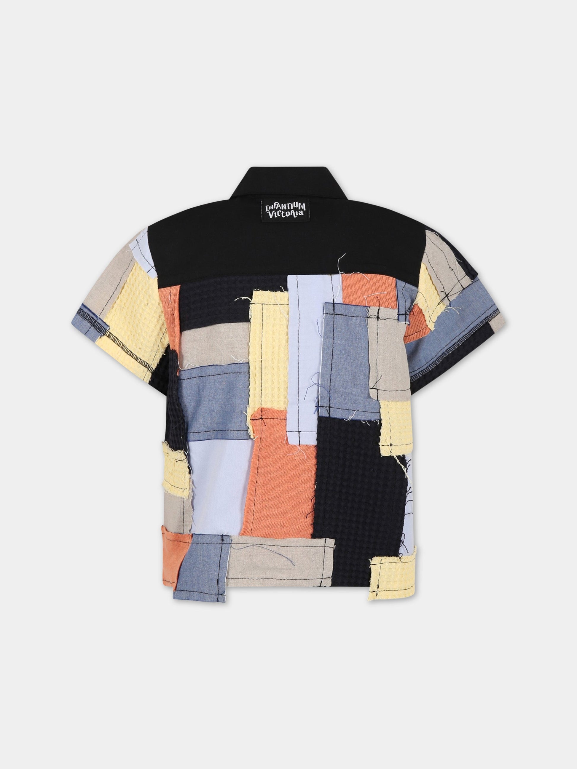 Camicia multicolor per bambino con logo,Infantium Victoria,S17 1003