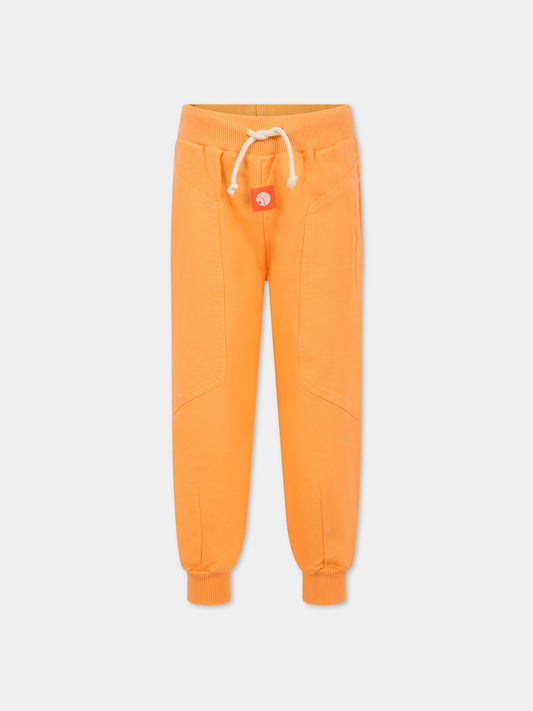 Pantaloni arancione per bambini con patch,Raquette,SCA 010 82
