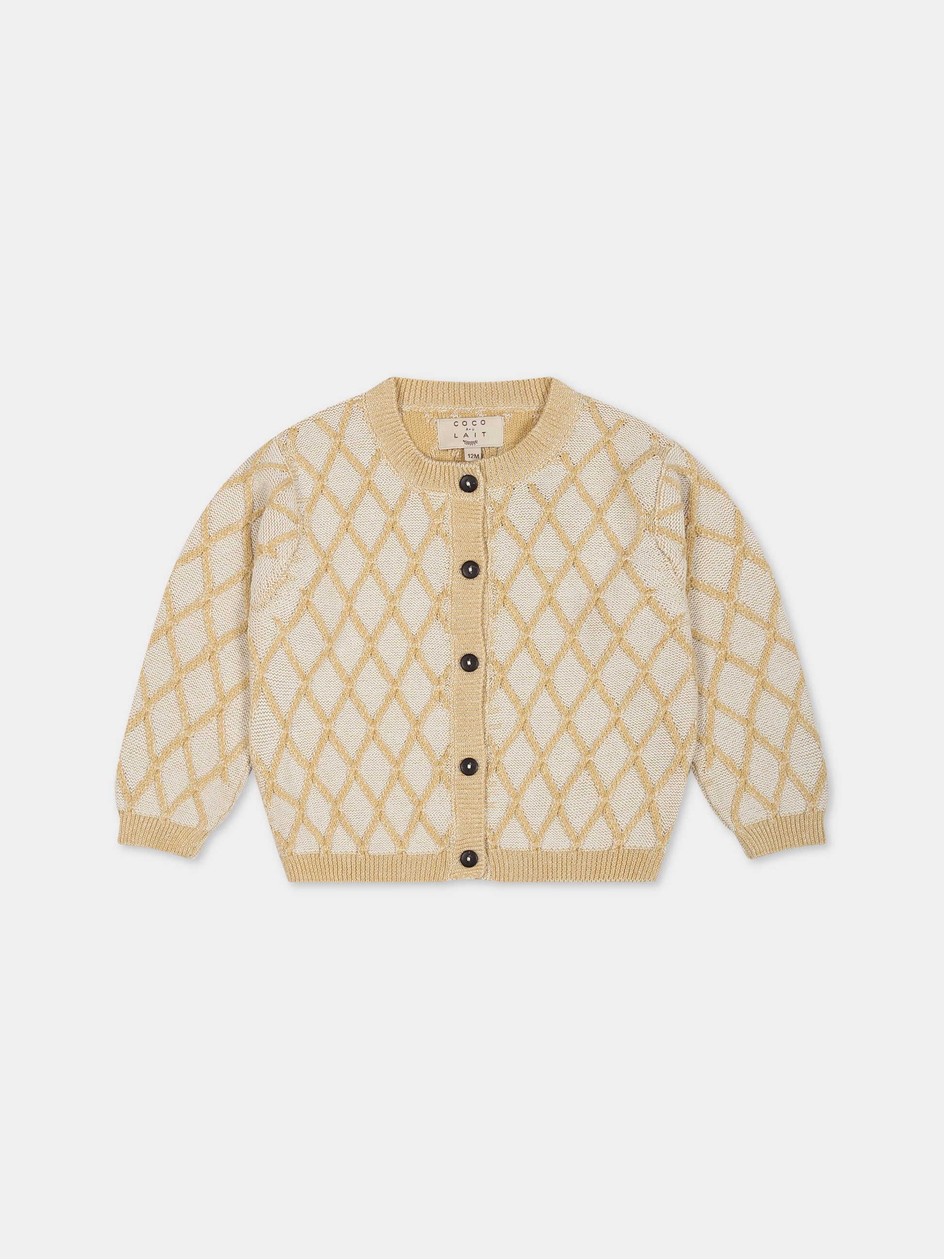 Cardigan giallo per bambina,Coco Au Lait,14COCO1137