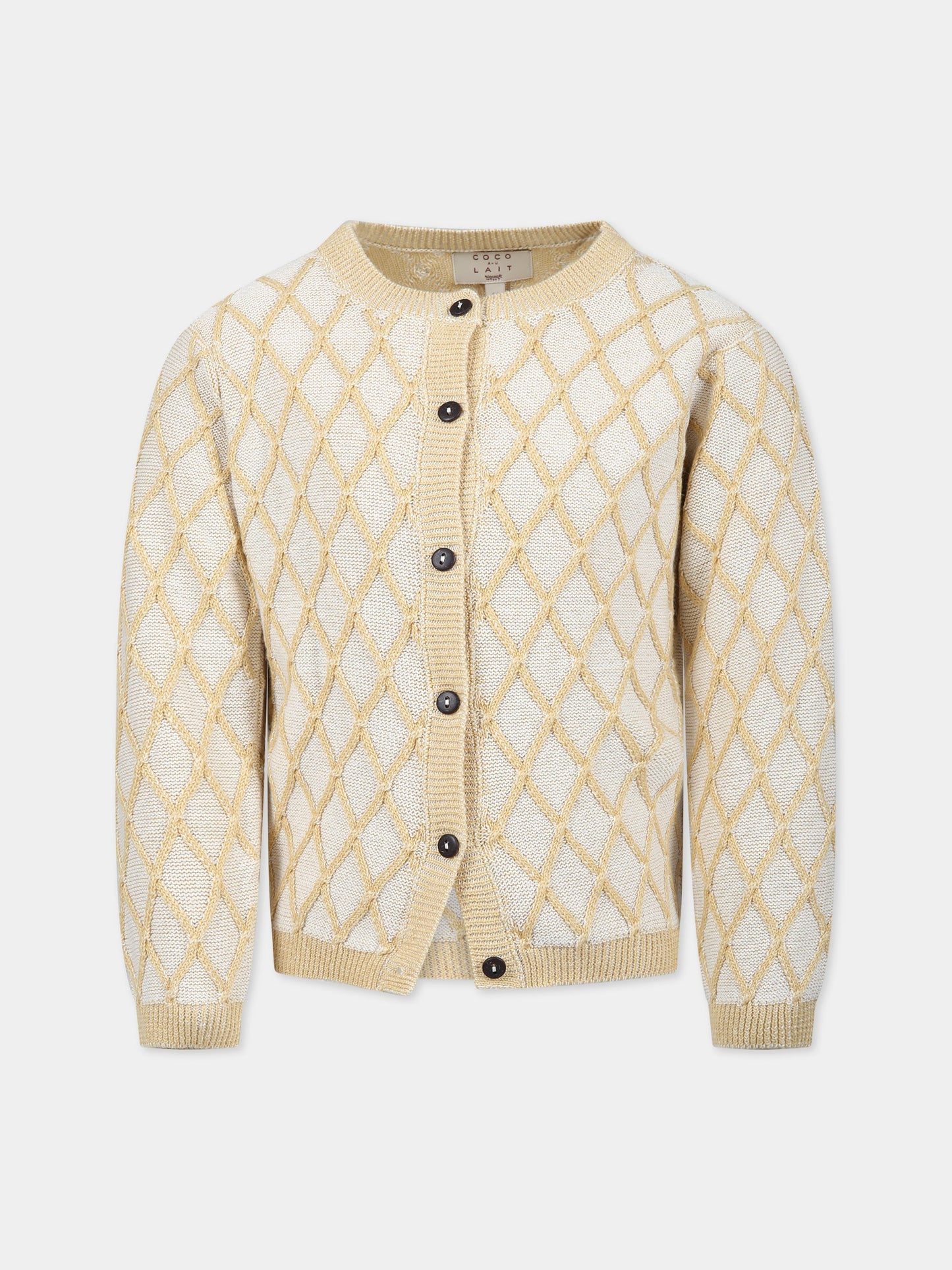 Cardigan giallo per  bambina,Coco Au Lait,14COCO2046