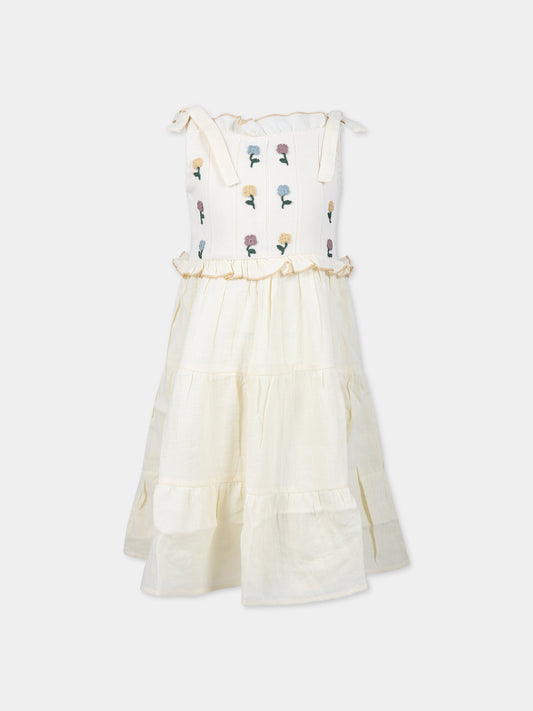 Vestito giallo per bambina con fiori,Coco Au Lait,14COCO1146