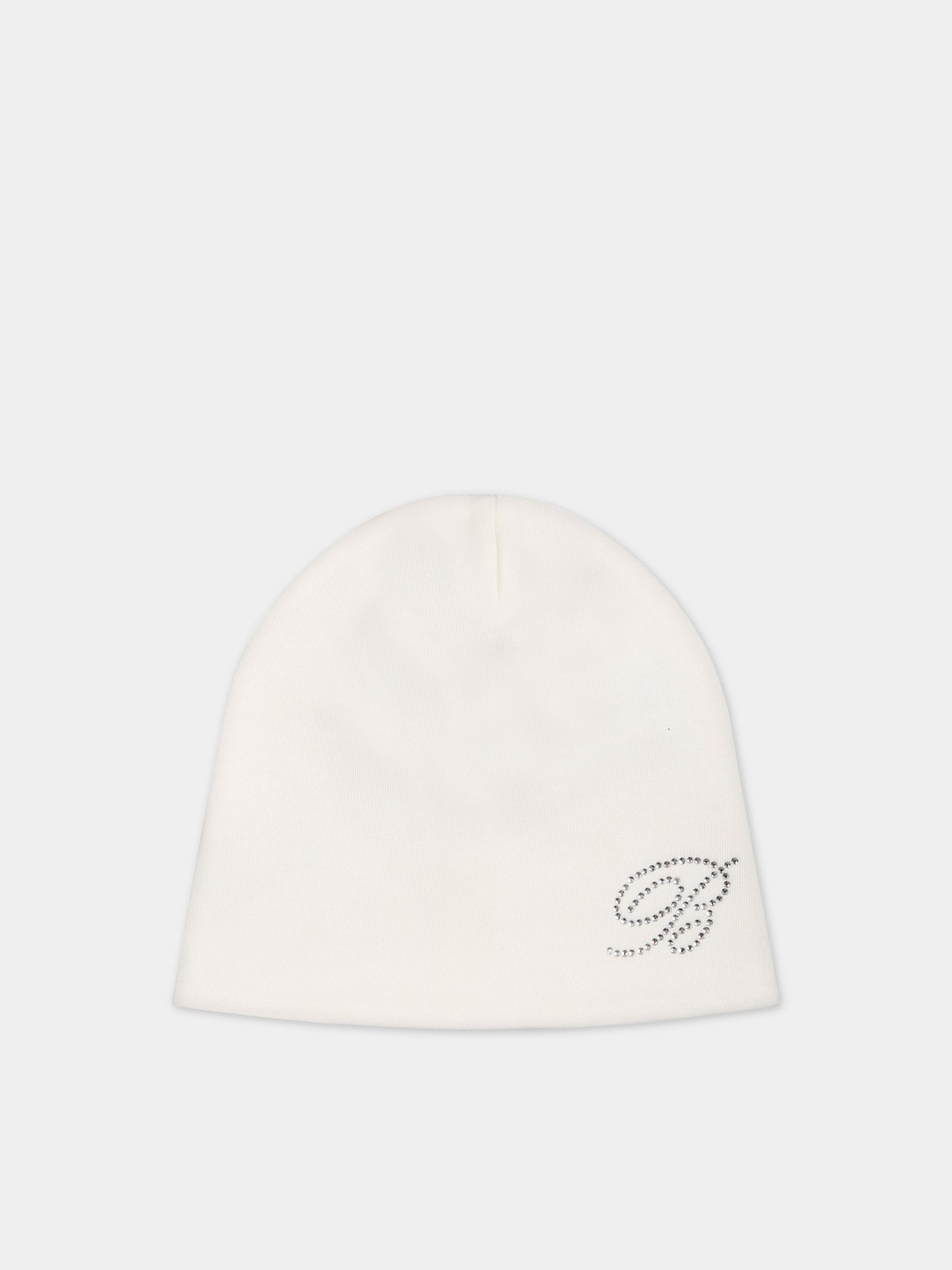 Set bianco per neonata con logo,Blumarine Baby,IA3126J6050 10602