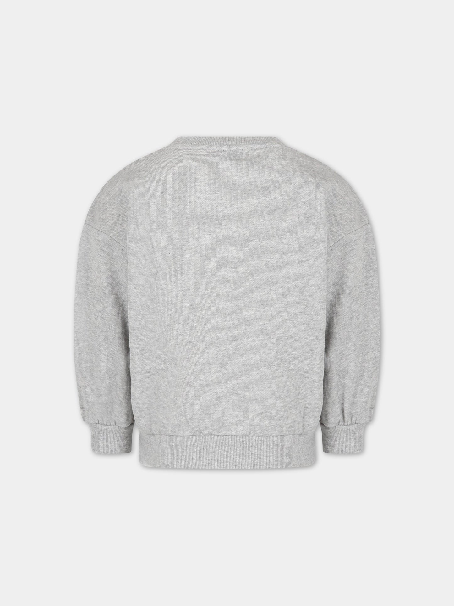 Felpa grigia per bambino con stampa e logo,Bobo Choses,123AC037