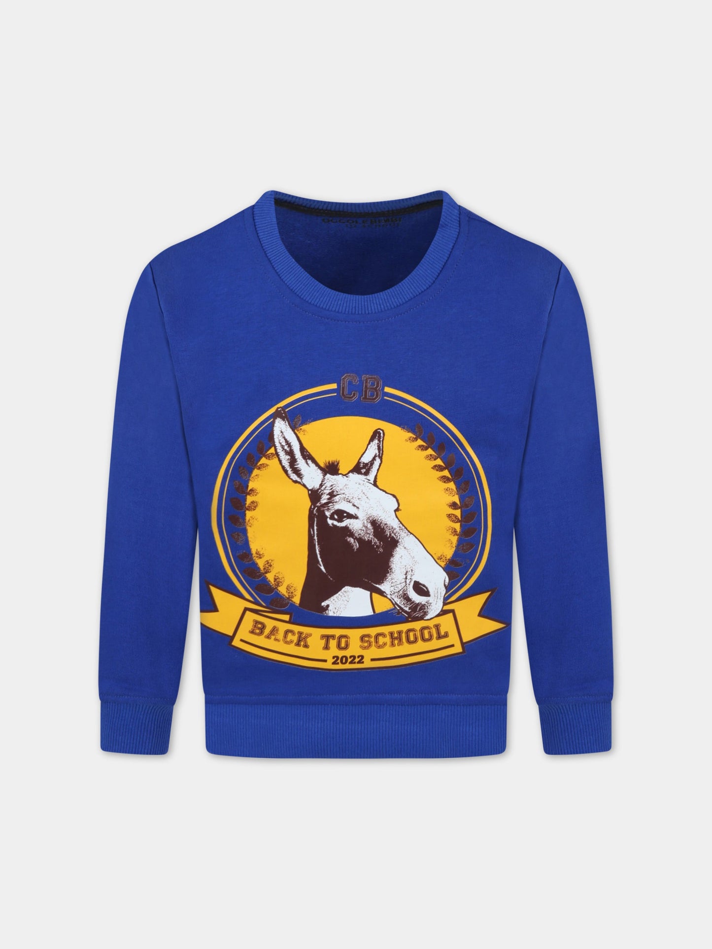 Felpa blu  Back To School ,Coccolebimbi Bts,SWEATSHIRT BLUE