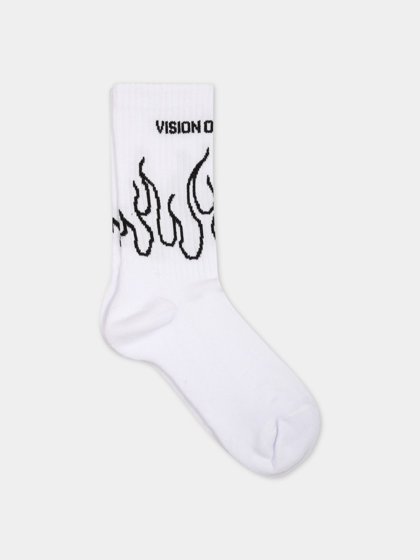 Calze bianche per bambino con logo,Vision Of Super,CZV3100 NERO