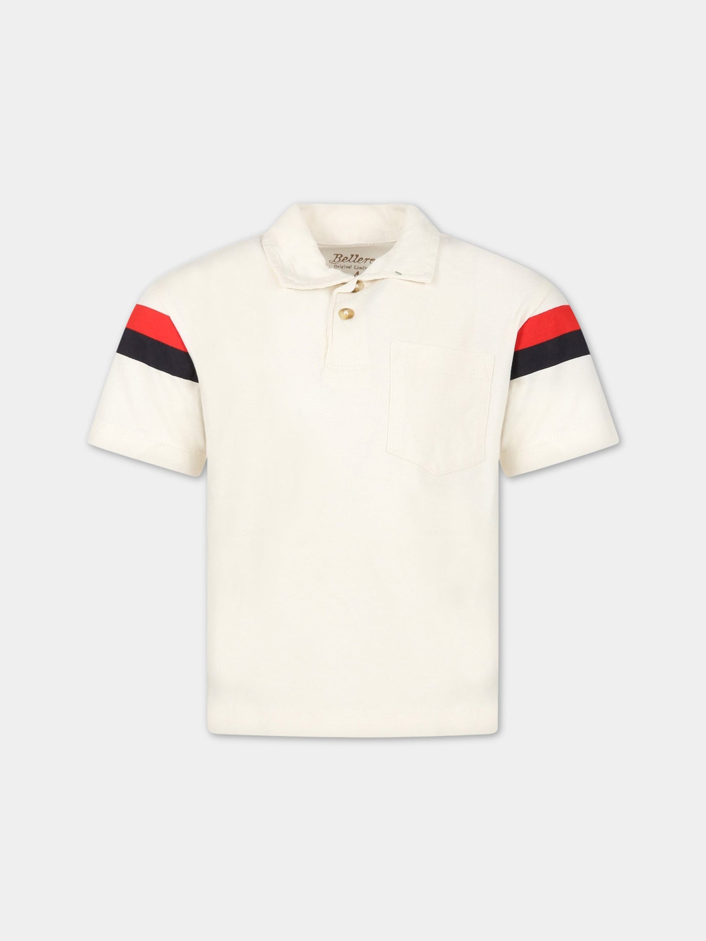 Polo bianca per bambino,Bellerose,KOMIU T1485 681