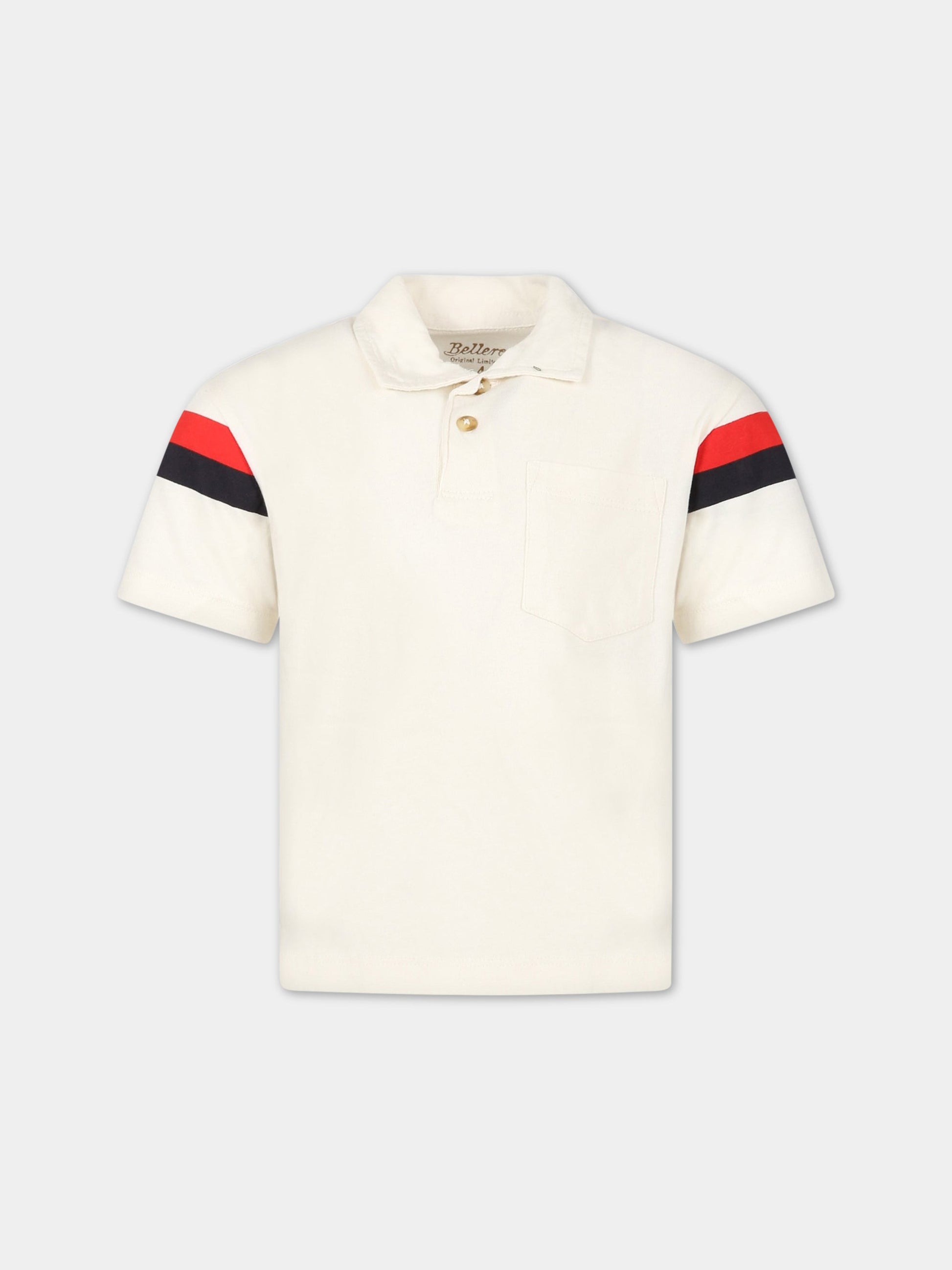 Polo bianca per bambino,Bellerose,KOMIU T1485 681